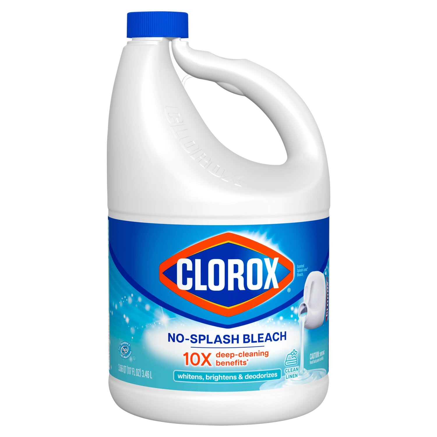Clorox Clean Linen No-Splash Bleach, 117 fl oz Image 1 of 9