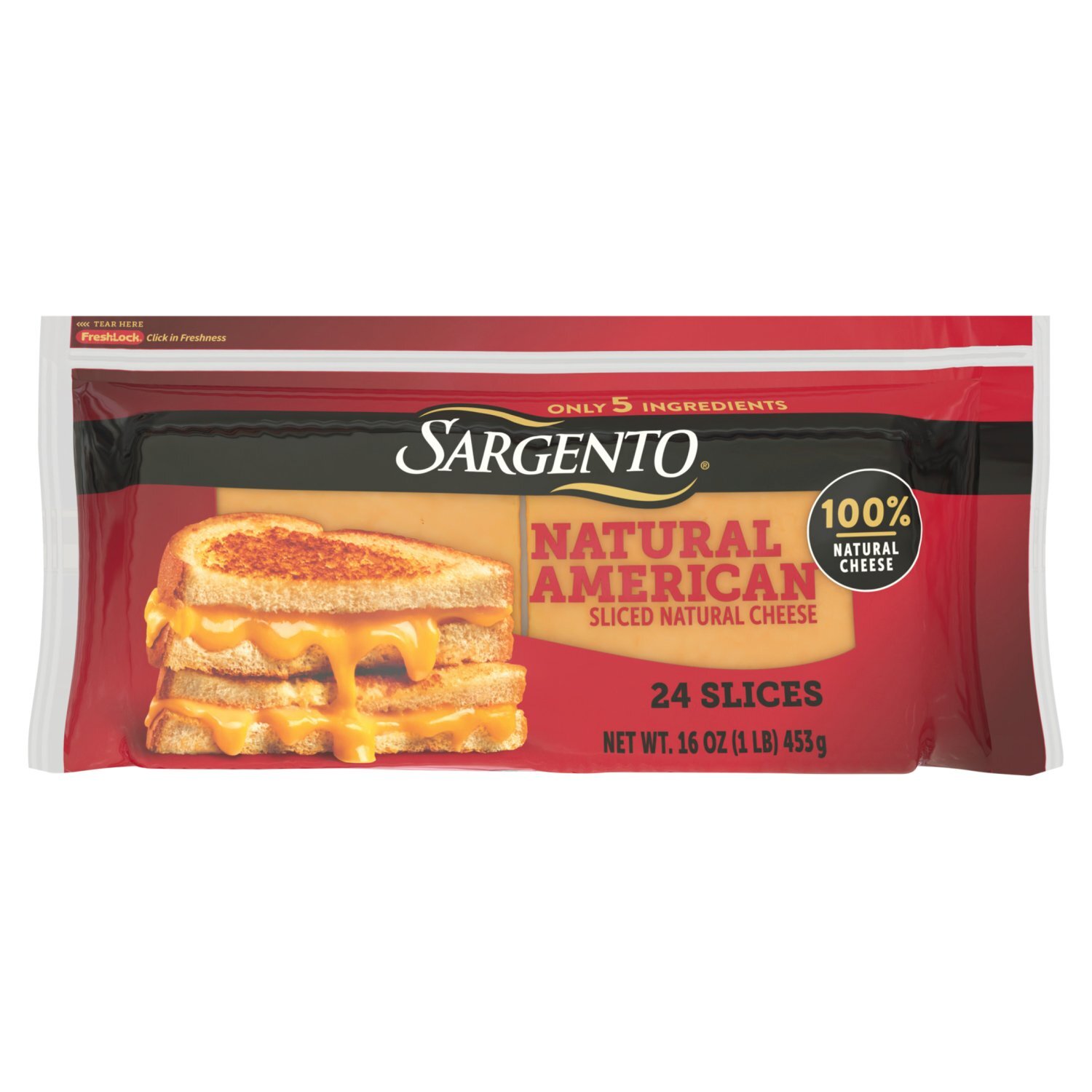 Sargento Natural American Sliced Cheese, 24 count, 16 oz Image 1 of 16