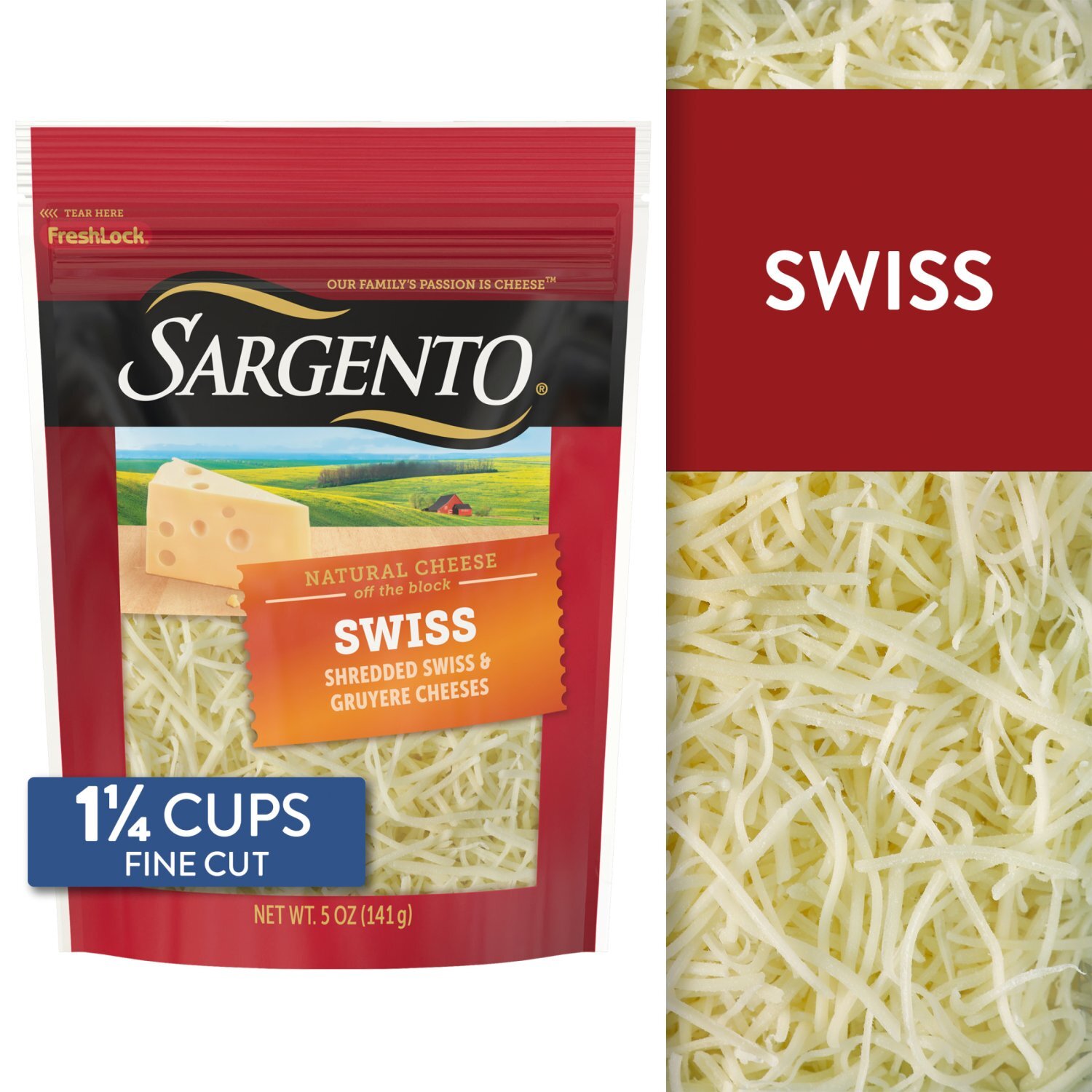 Sargento Shredded Swiss & Gruyere Natural Cheeses, 5 oz Image 1 of 16