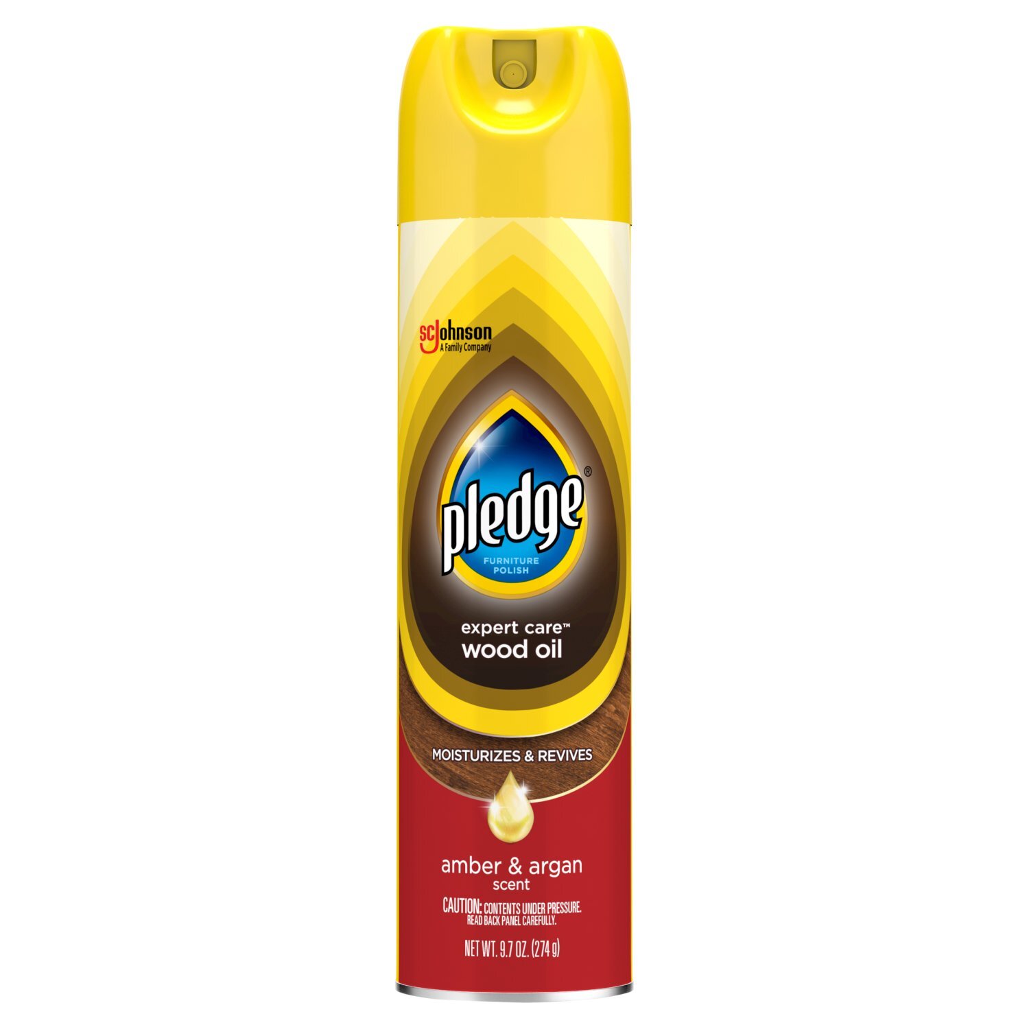 Pledge Expert Care Wood Oil Amber & Argan Scent Furniture Polish