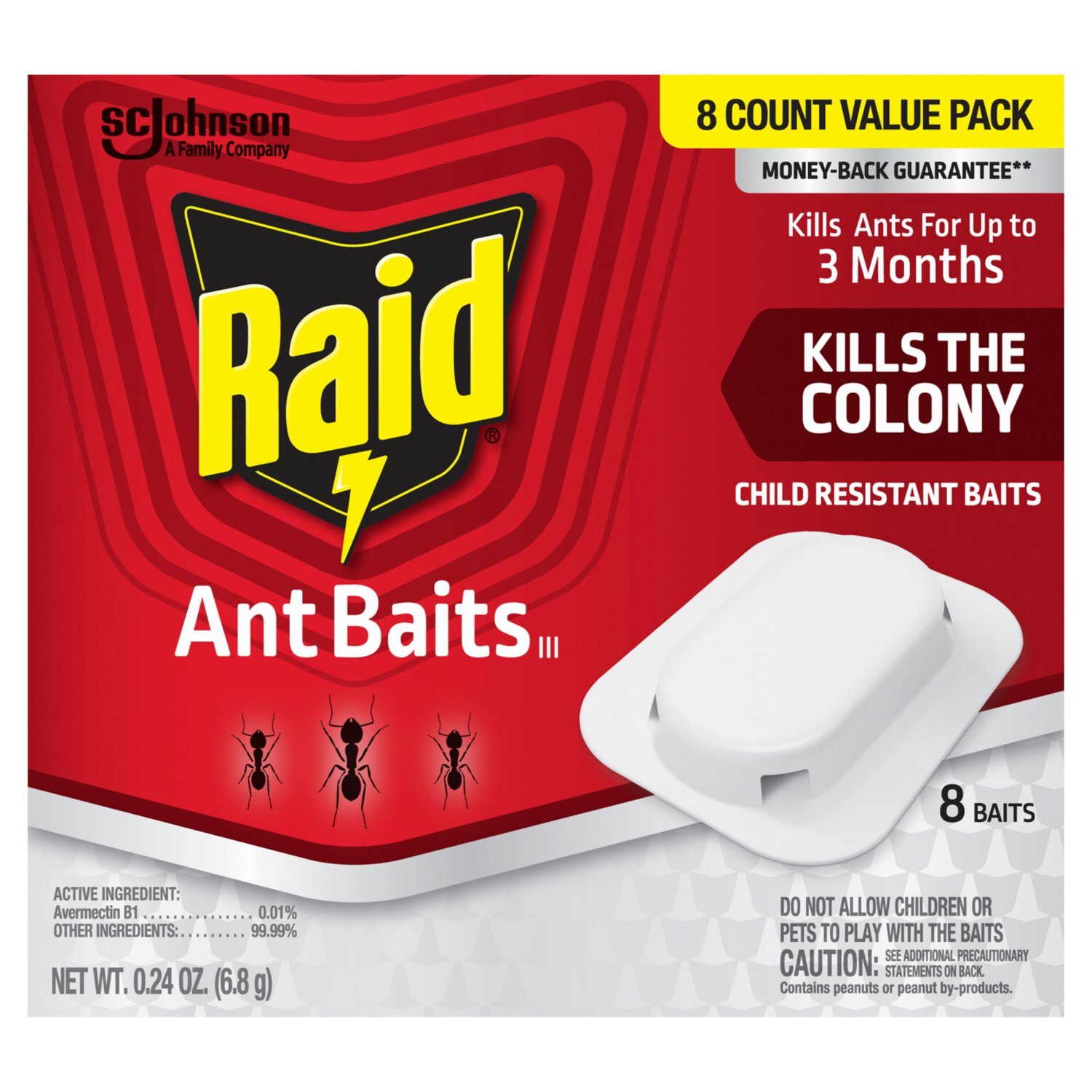 the Raid. ピリオド 3枚セット Raid Ant Baits III Child Resistant Baits Value Pack, 8 count, 0.24