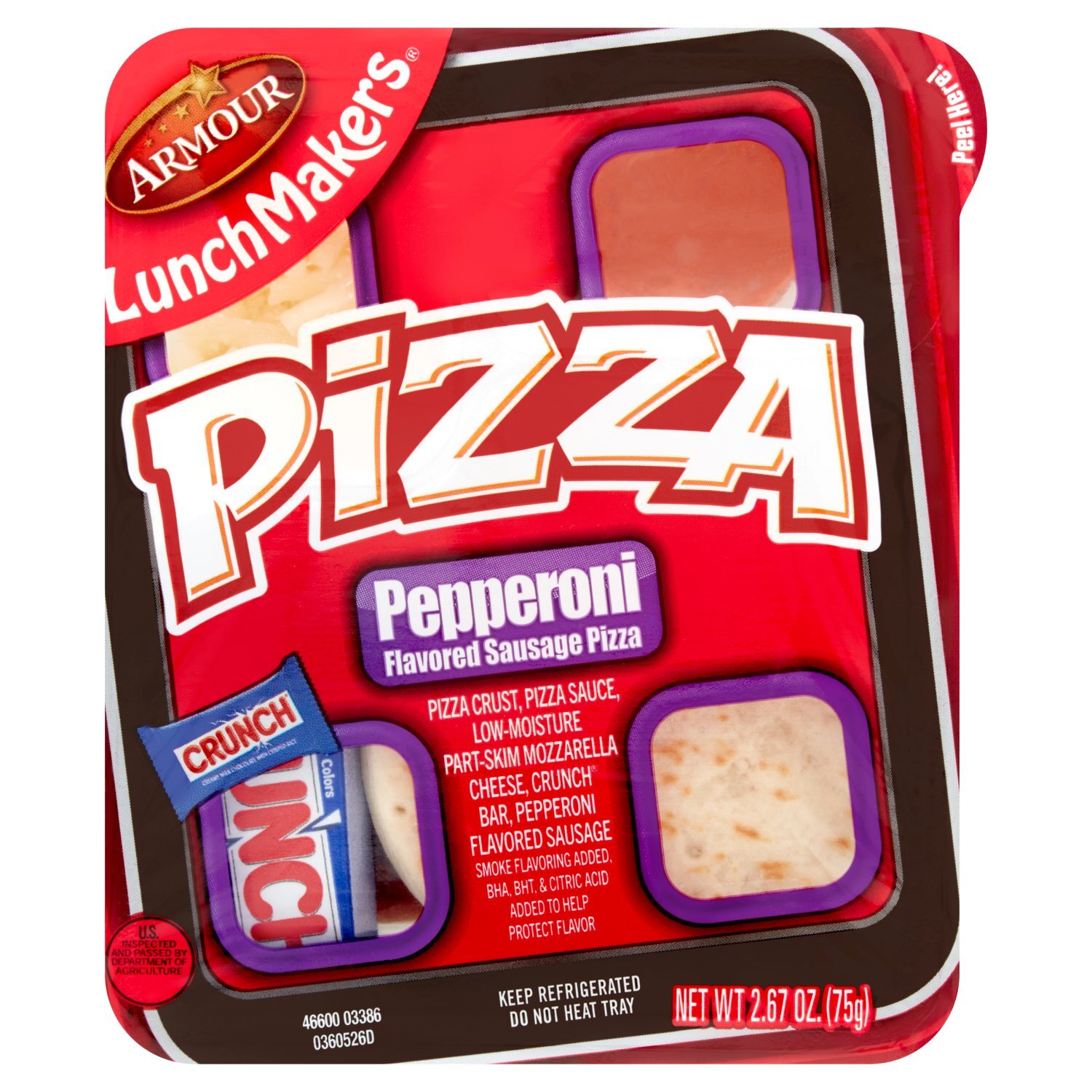 Armour LunchMakers Pepperoni Flavored Sausage Pizza, 2.67 oz