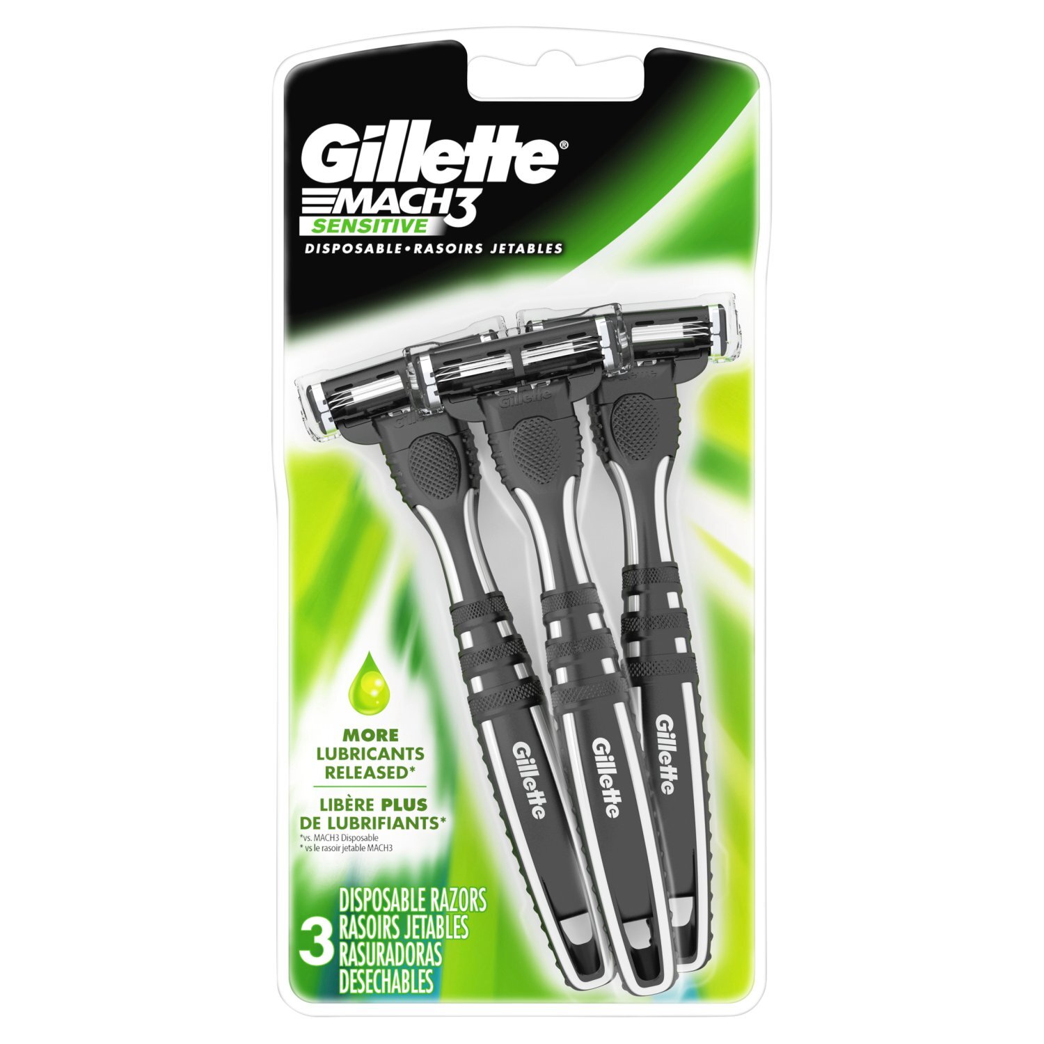Gillette Mach3 Sensitive Disposable Razors, 3 count - Fairway