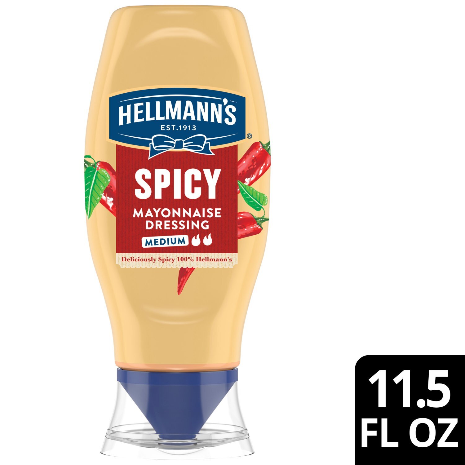 Hellmann's Spicy Mayonnaise Dressing Squeeze Bottle 11.5 oz, 1 ct Image 1 of 7