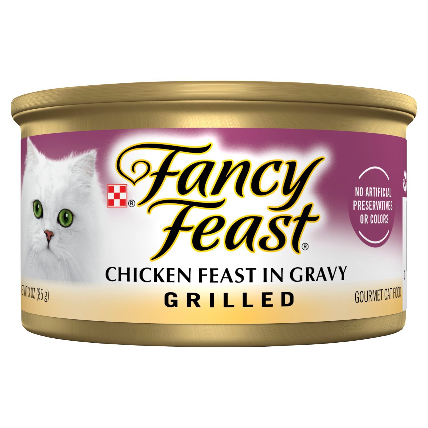 Purina Fancy Feast Grilled Chicken Feast in Gravy Gourmet Cat Food, 3 oz Image 1 of 7