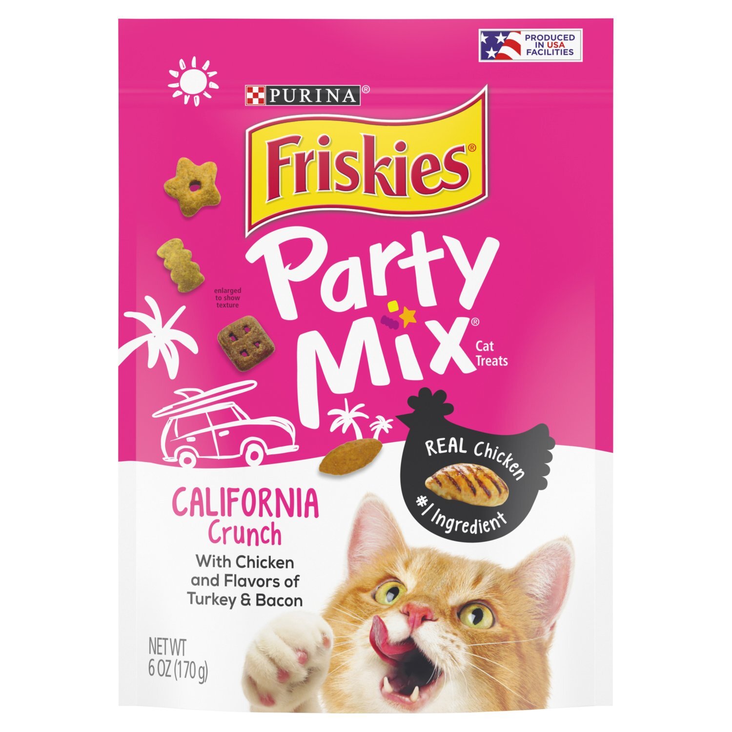 Purina Friskies Party Mix California Crunch Cat Treats, 6 oz Image 1 of 9
