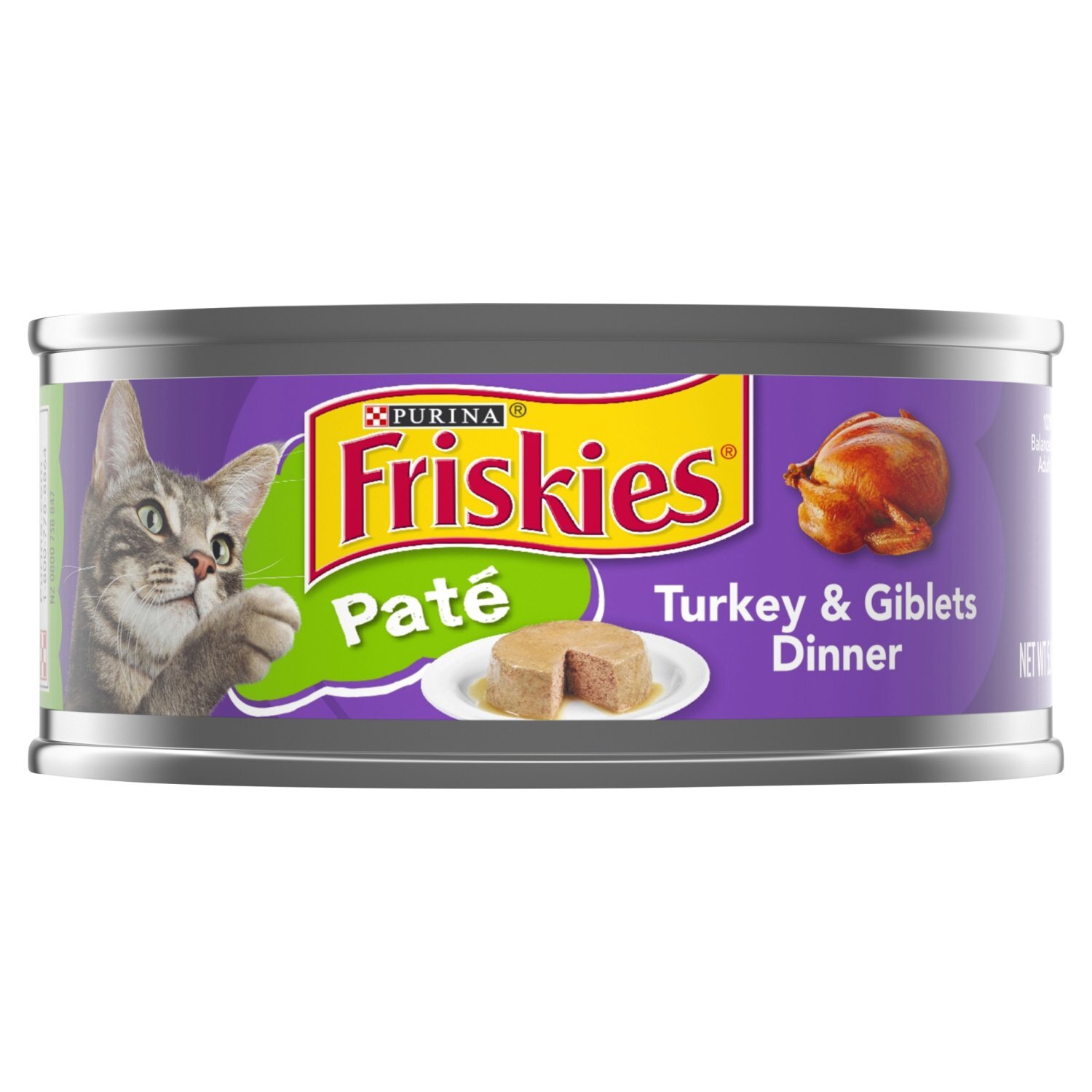 Purina Friskies Paté Turkey & Giblets Dinner Cat Food, 5.5 oz Image 1 of 6