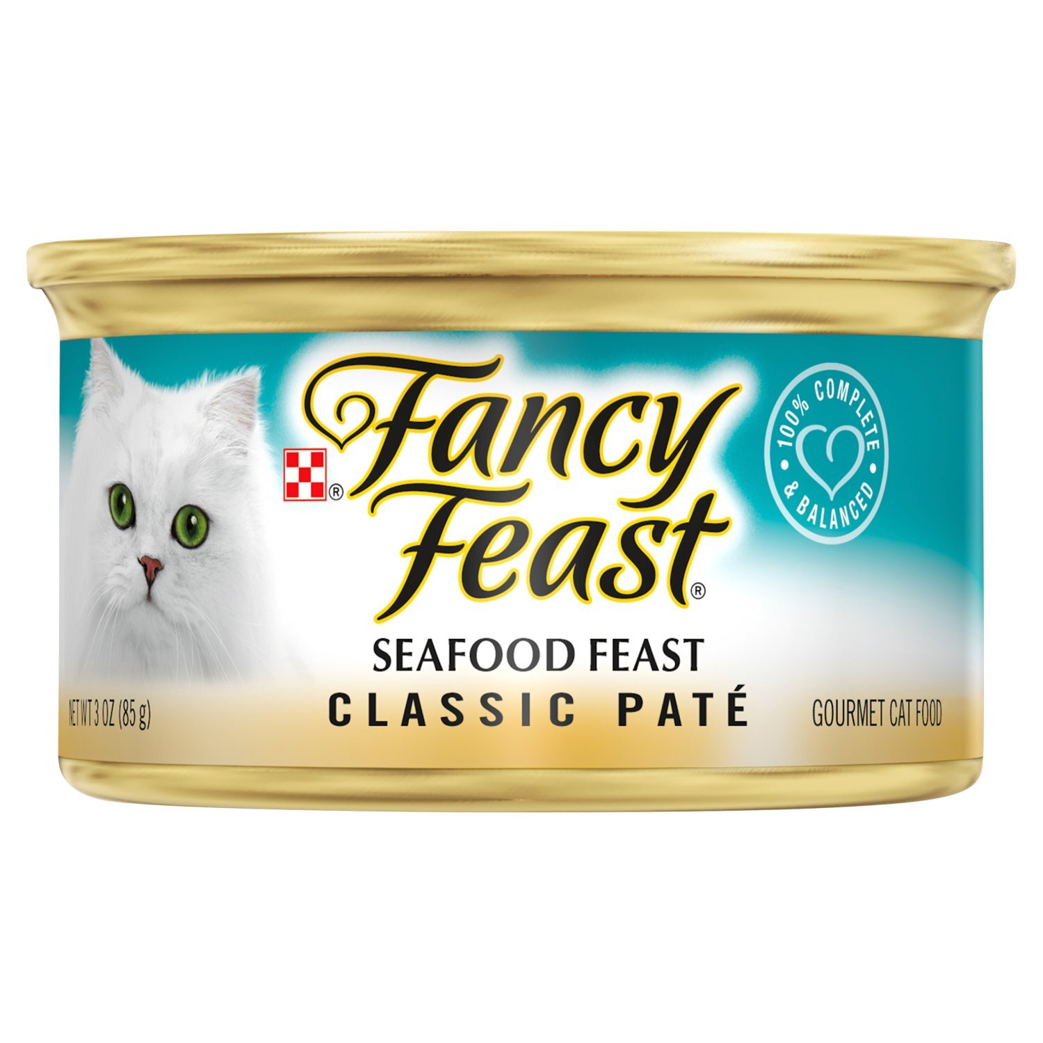 Purina Fancy Feast Seafood Feast Classic Paté Gourmet Cat Food, 3 oz Image 1 of 7