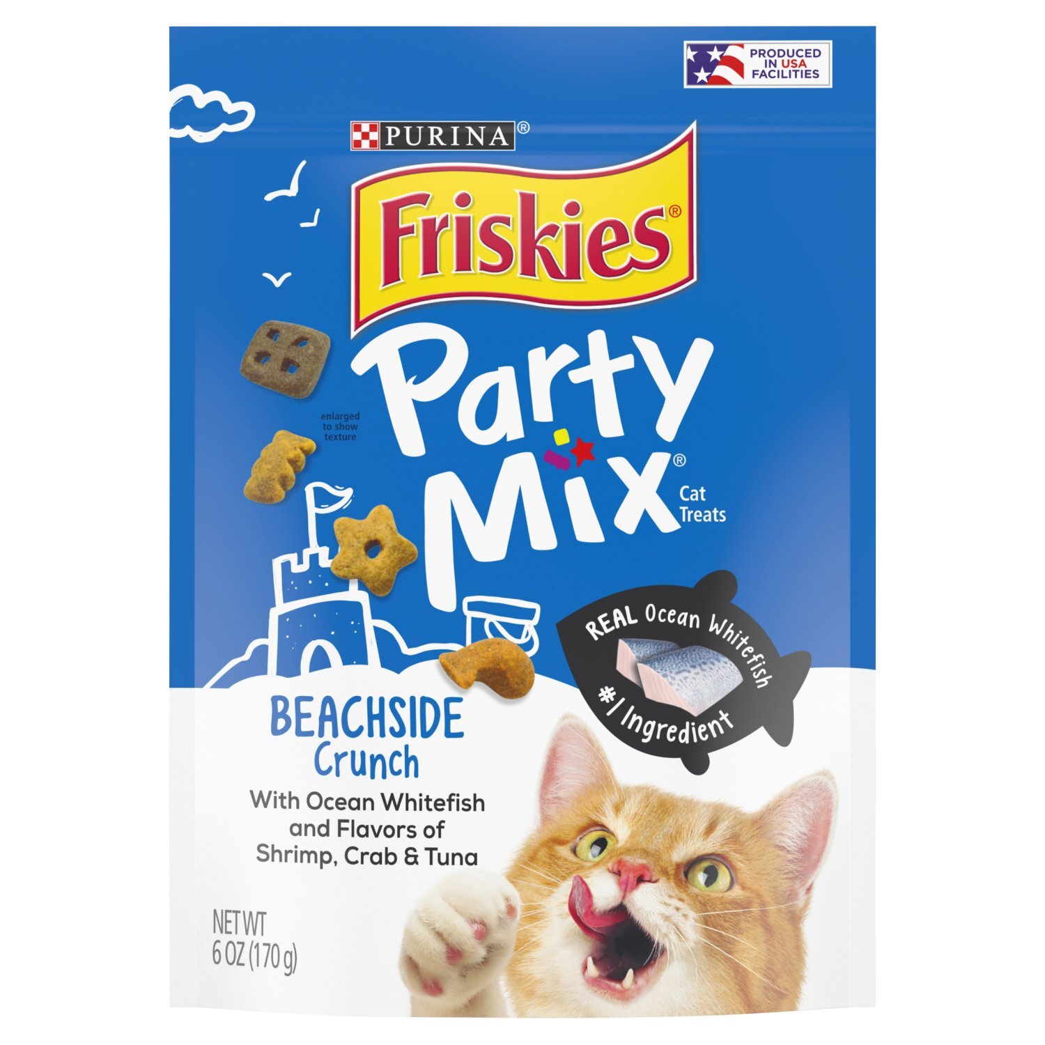 Purina Friskies Party Mix Beachside Crunch Cat Treats, 6 oz Image 1 of 9