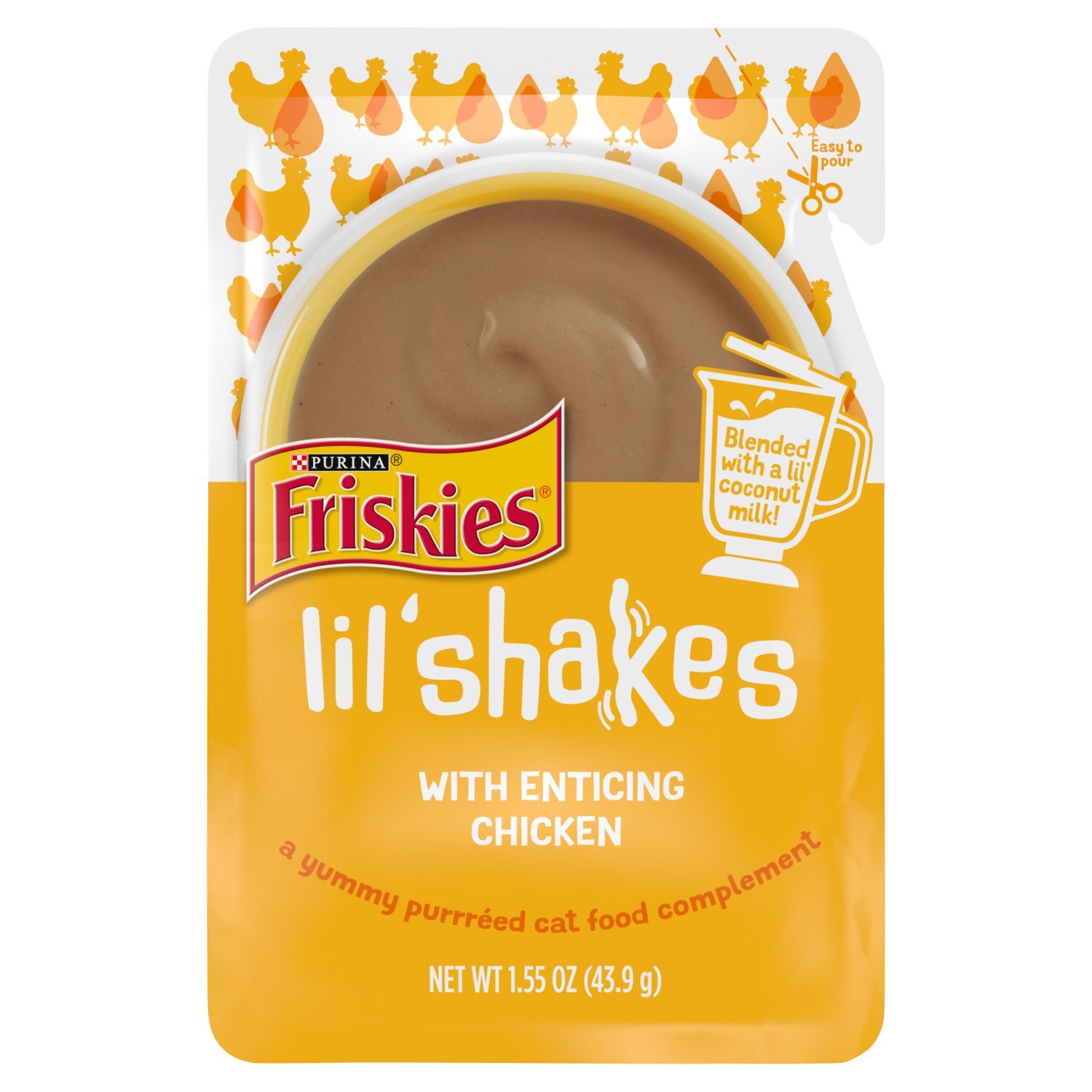 Purina Friskies Lil' Shakes Cat Food with Enticing Chicken, 1.55 oz Image 1 of 10