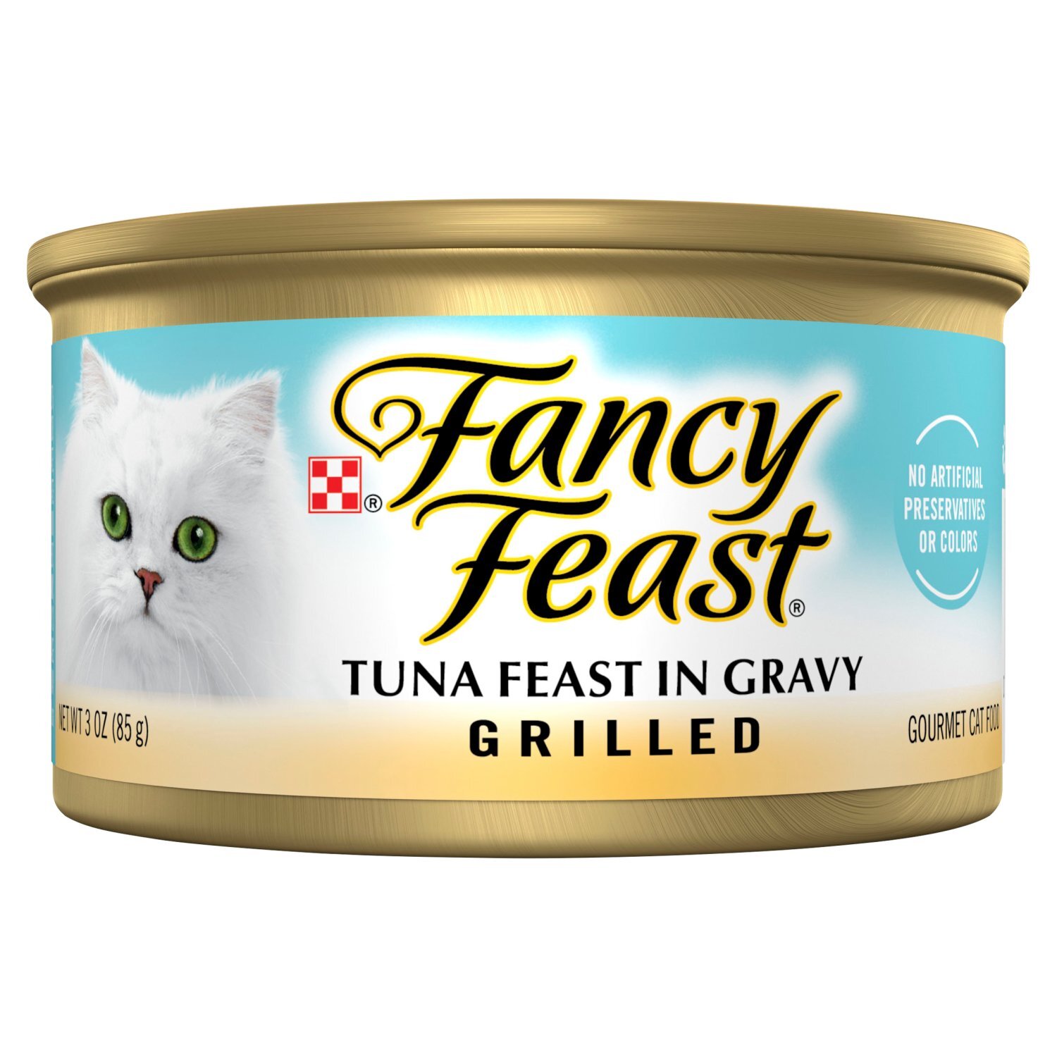 Purina Fancy Feast Tuna Feast in Gravy Grilled Gourmet Cat Food, 3 oz Image 1 of 7