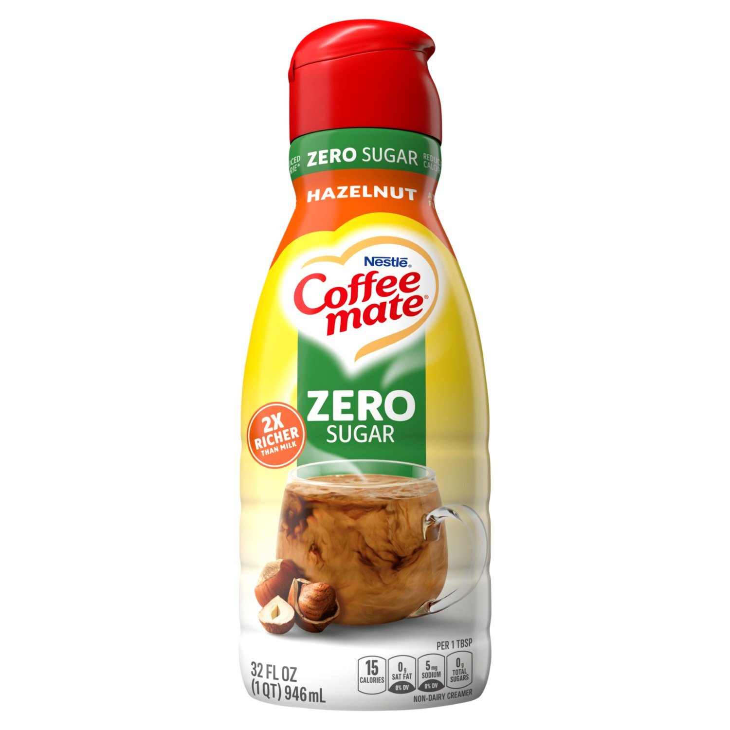 Nestlé Coffee Mate Zero Sugar Hazelnut Non-Dairy Creamer, 32 fl oz Image 1 of 11