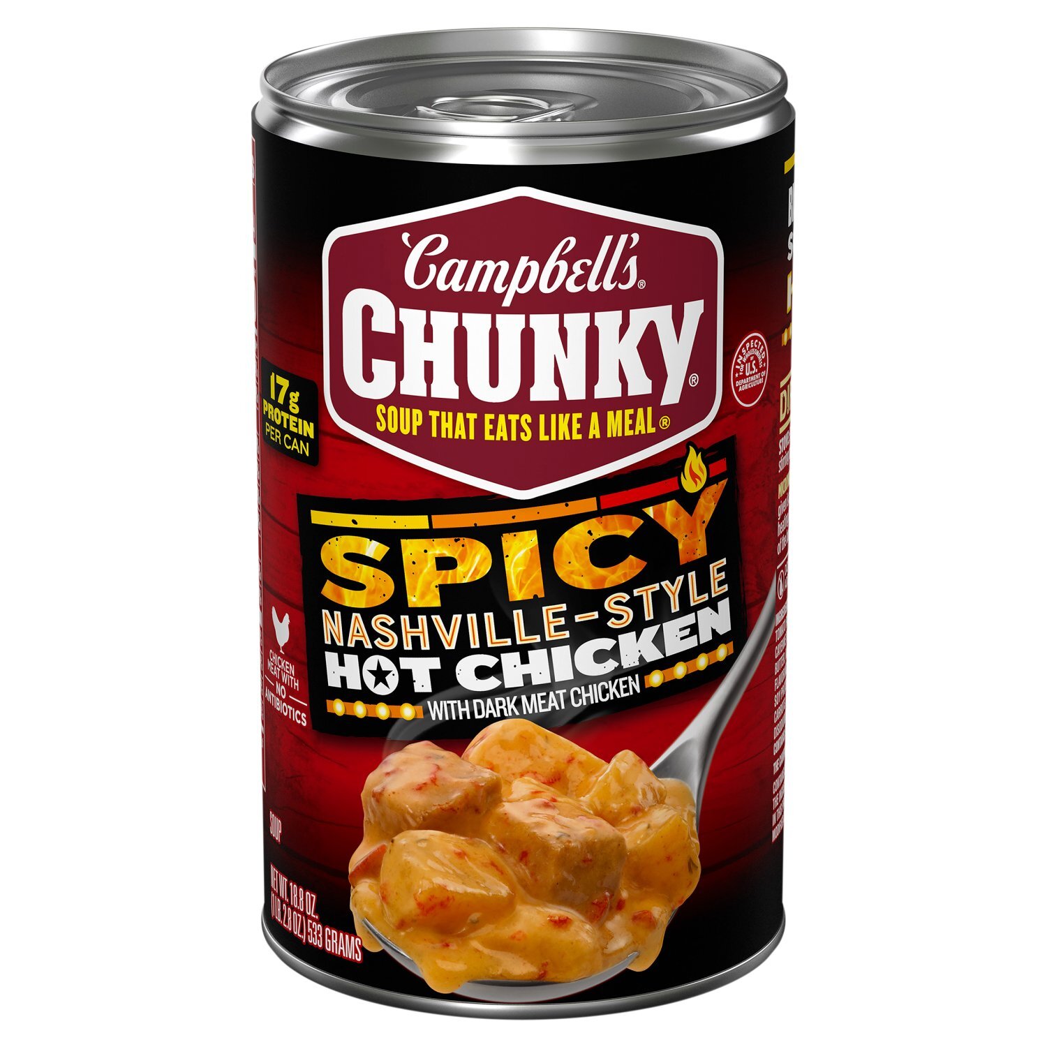Campbell's Chunky Spicy Nashville-Style Hot Chicken Soup, 18.8 oz