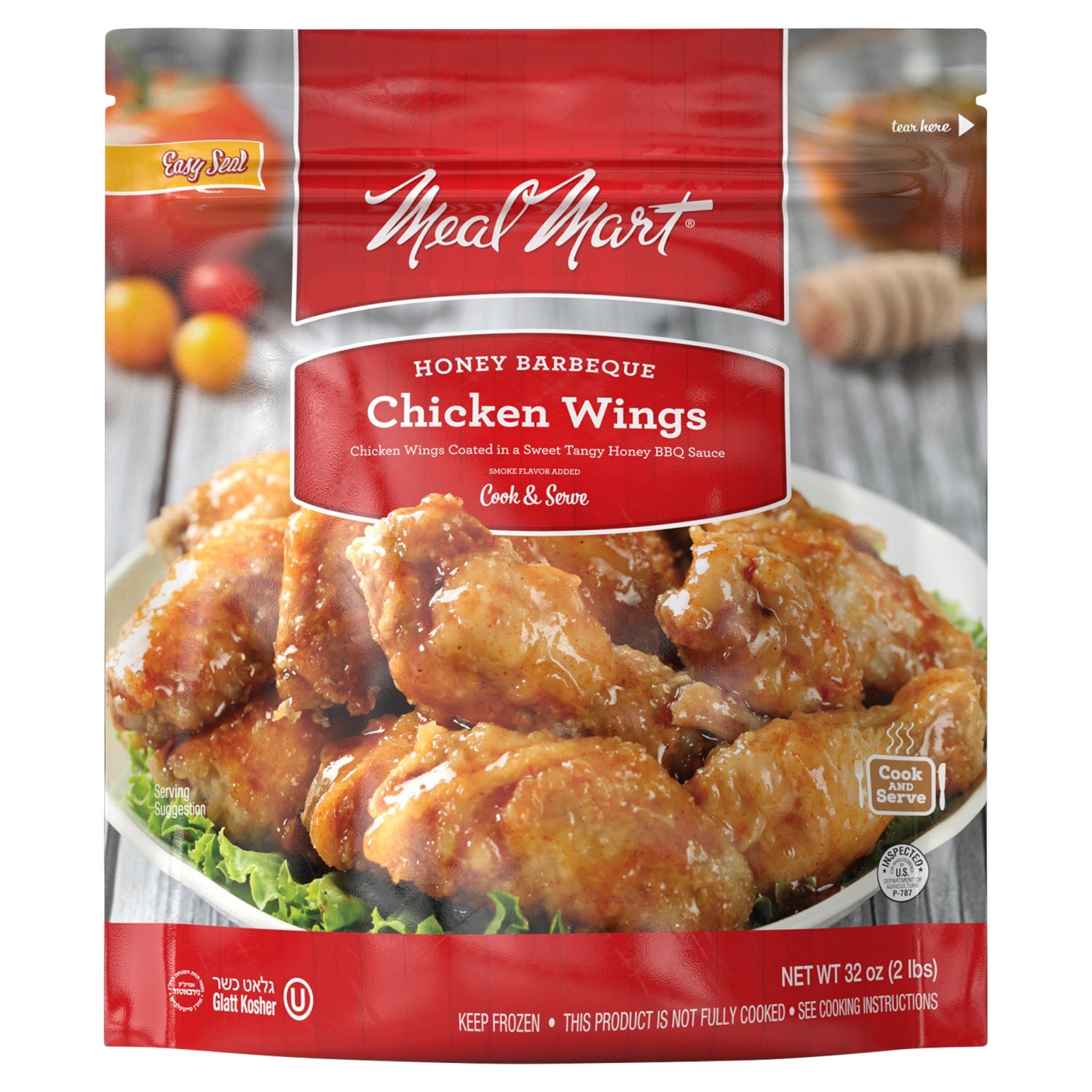 Meal Mart Honey Barbeque Chicken Wings, 32 oz Image 1 of 6