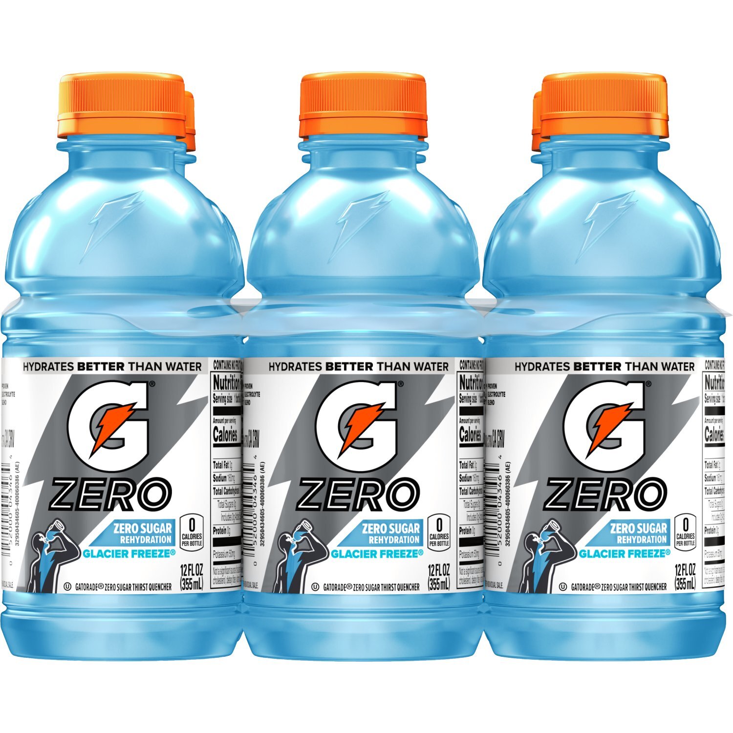 Gatorade Zero Sugar Thirst Quencher Glacier Freeze 12 Fl Oz, 6