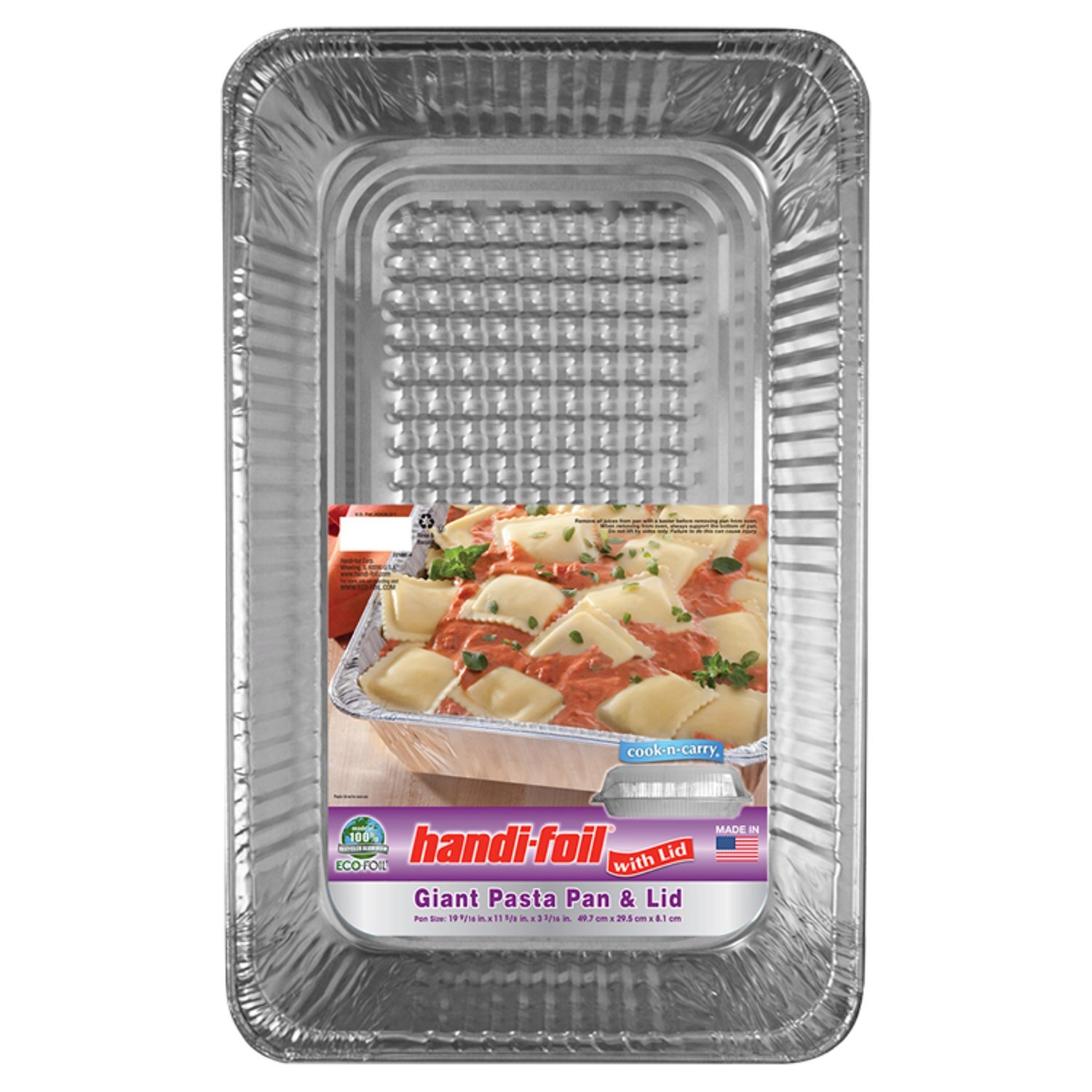 Handi Foil Giant Pasta Pan & Lid Image 1 of 2