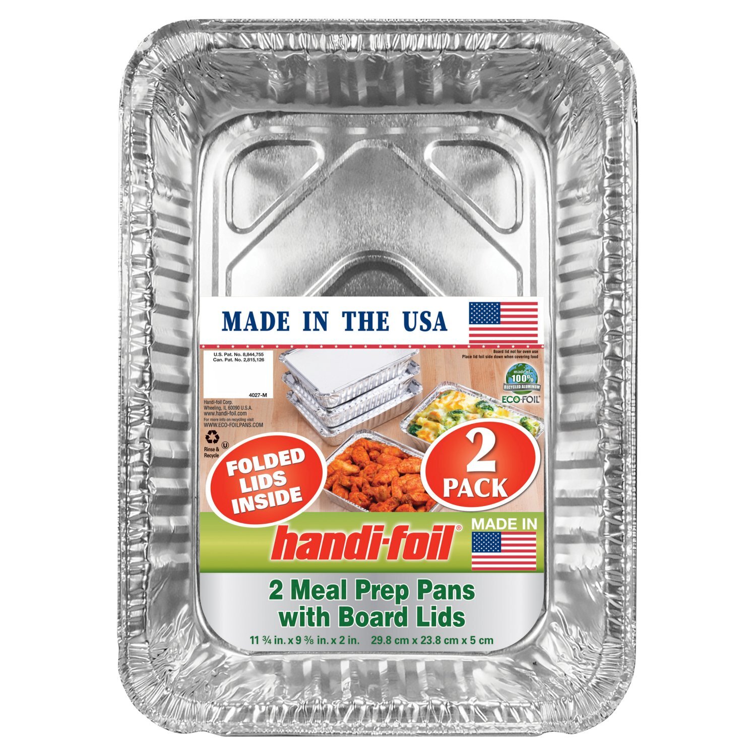 Handi Foil Meal Prep Pans with Board Lids, 2 Count Image 1 of 2