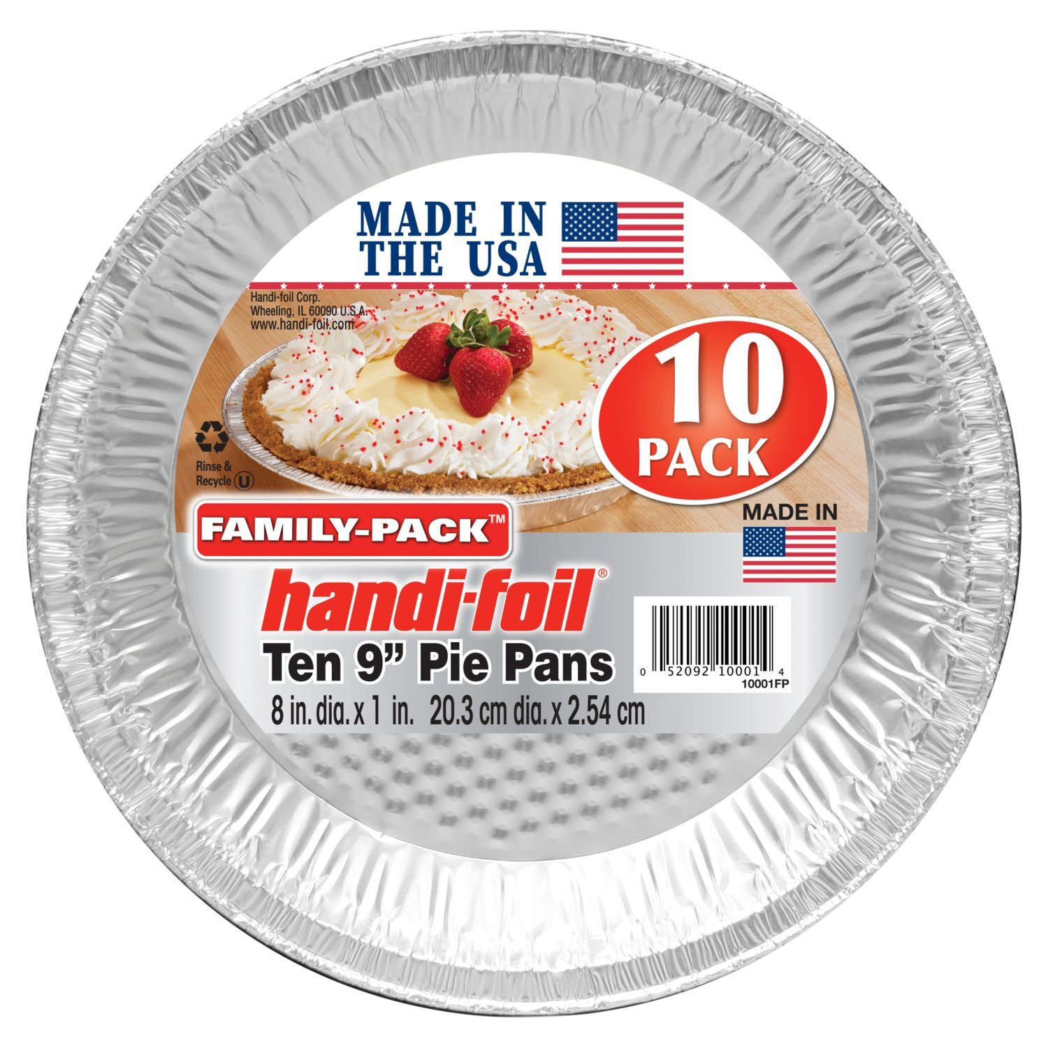 Handi-Foil 9" Pie Pans Family-Pack, 10 count Image 1 of 6