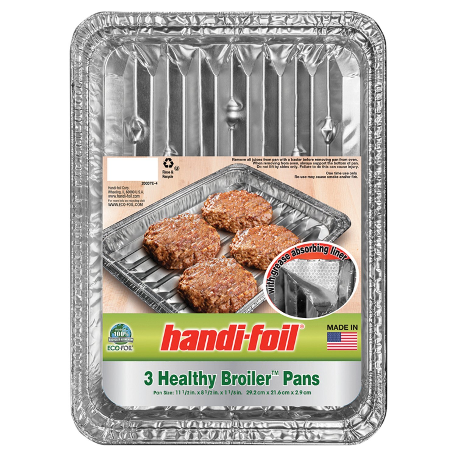 Handi Foil Healthy Broiler Pans, 3 Count Image 1 of 2