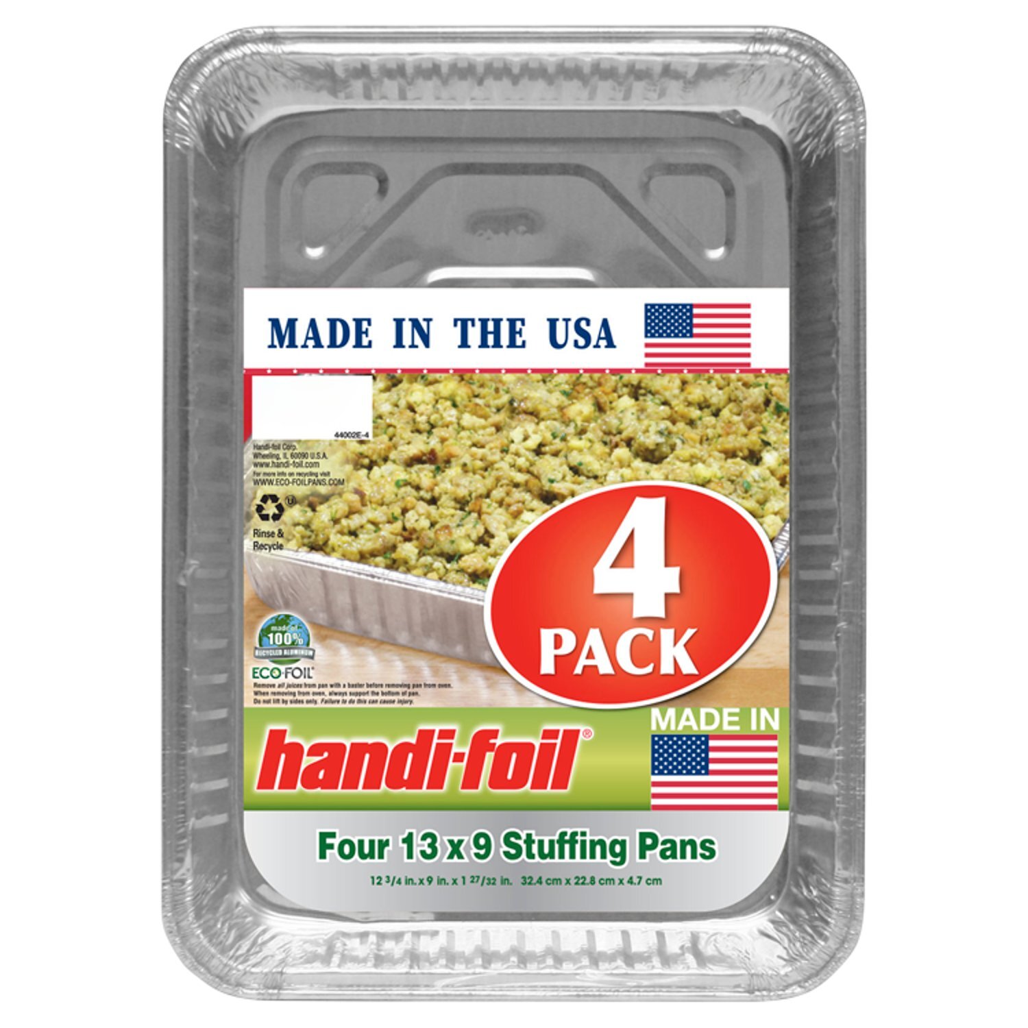 Handi Foil 13x9 Stuffing Pans, 4 Count Image 1 of 2