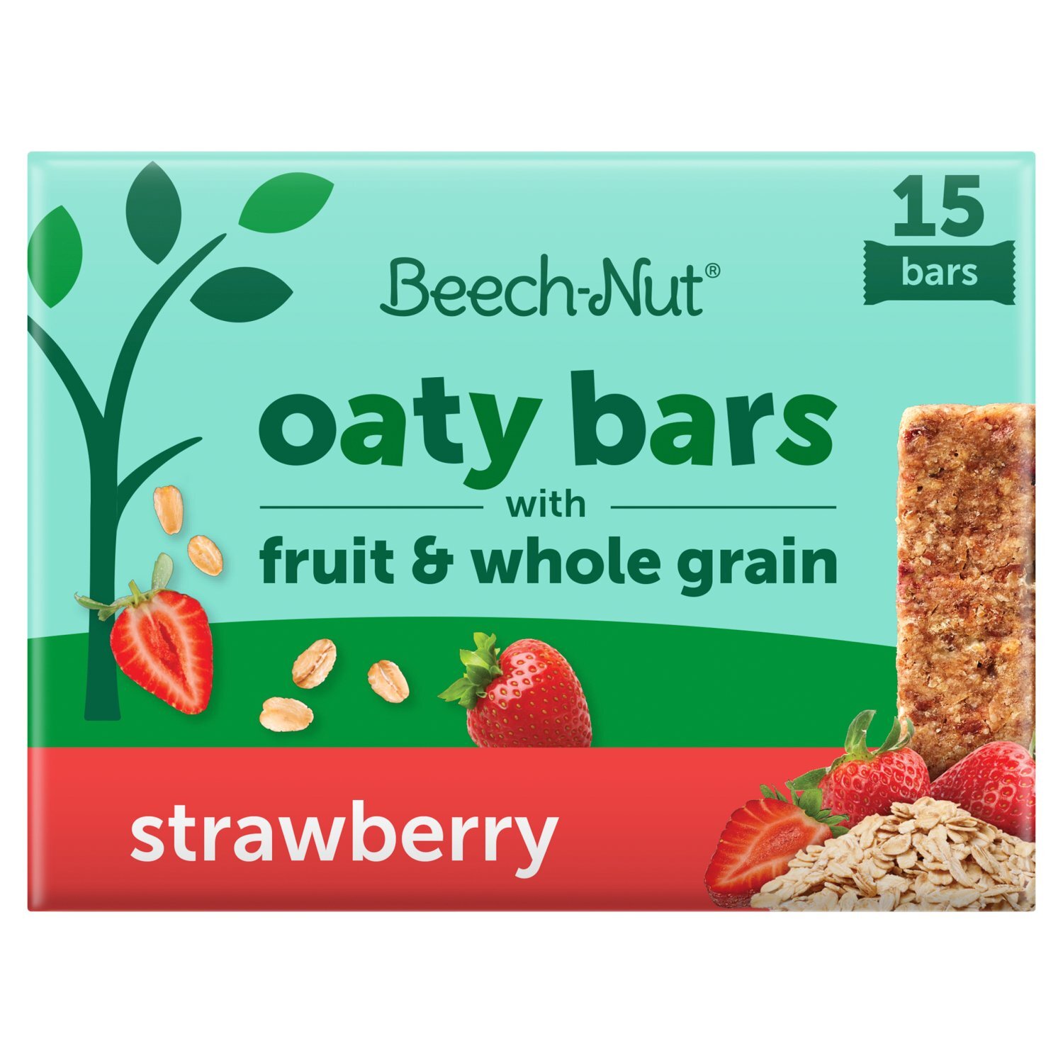 Beech-Nut Strawberry Oaty Bars with Fruit & Whole Grain, 0.78 oz, 15 count Image 1 of 7
