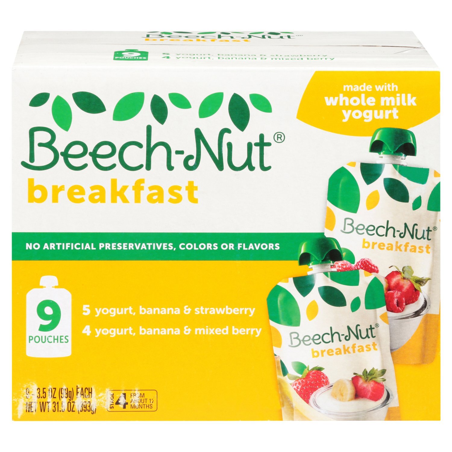 Beech-Nut Breakfast Baby Food, Stage 4, 12 Months+, 3.5 oz, 9 count Image 1 of 7