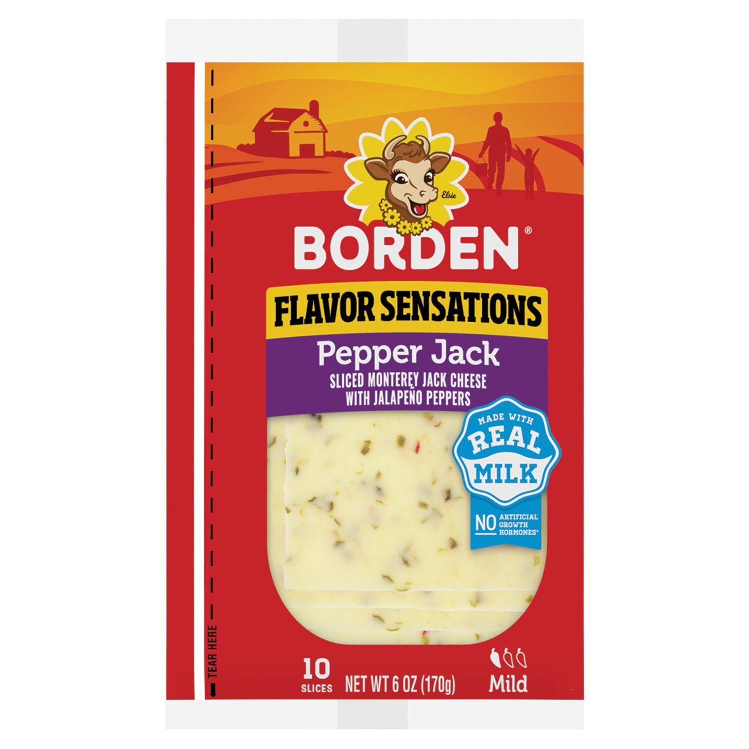 MILD PEPPER JACK SLICED MONTEREY JACK NATURAL CHEESE WITH JALAPENO PEPPERS