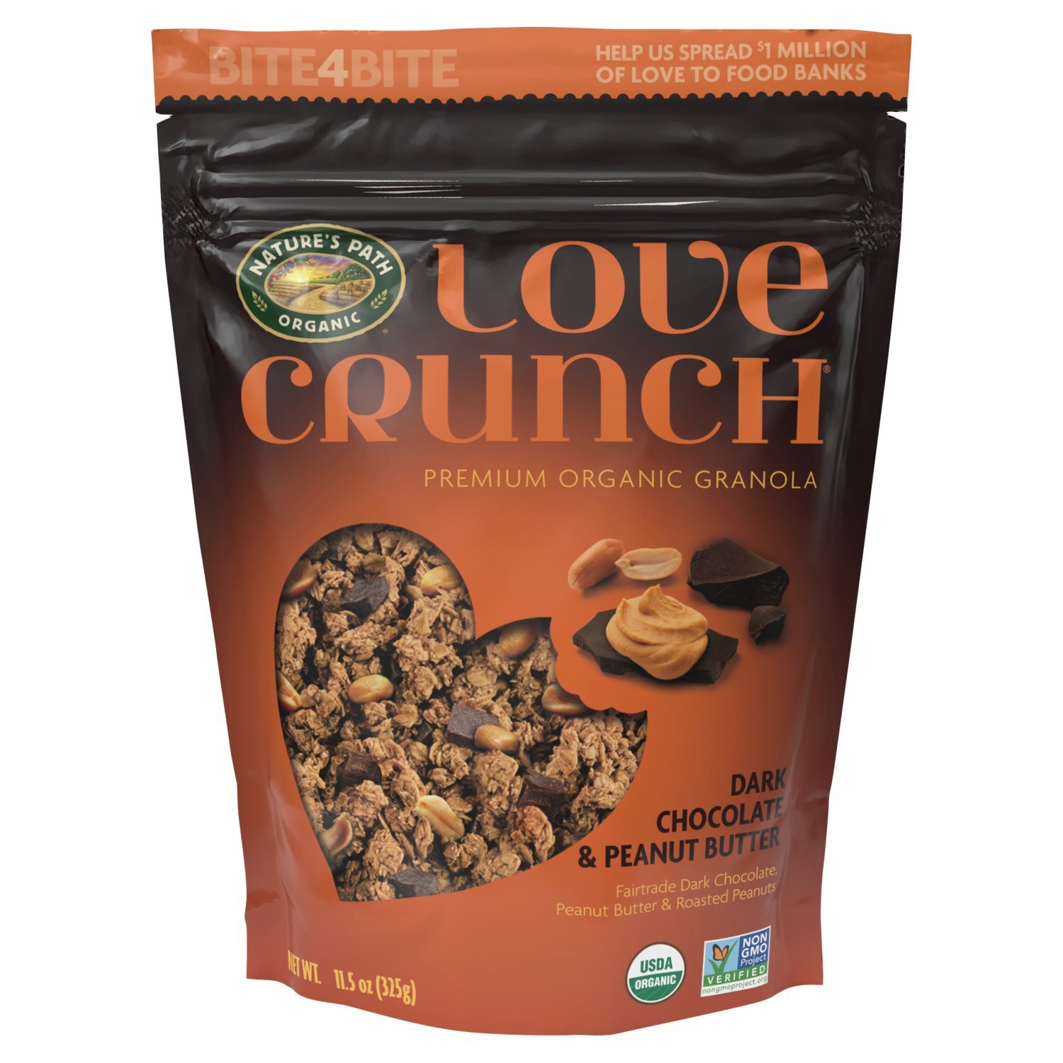 Nature's Path Love Crunch Dark Chocolate & Peanut Butter Granola, 11.5 oz Image 1 of 6