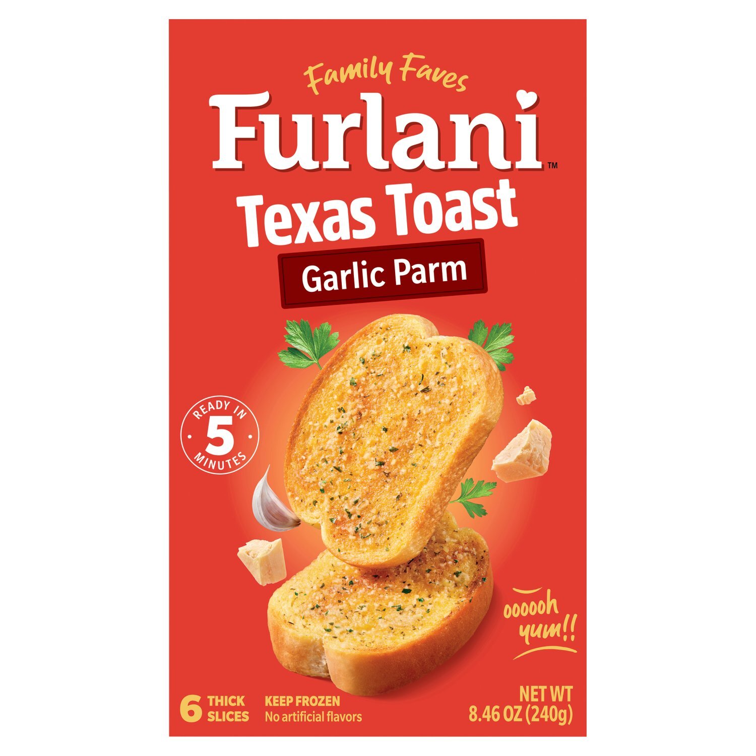 Furlani Garlic Parm Texas Toast, 6 count, 8.46 oz Image 1 of 9