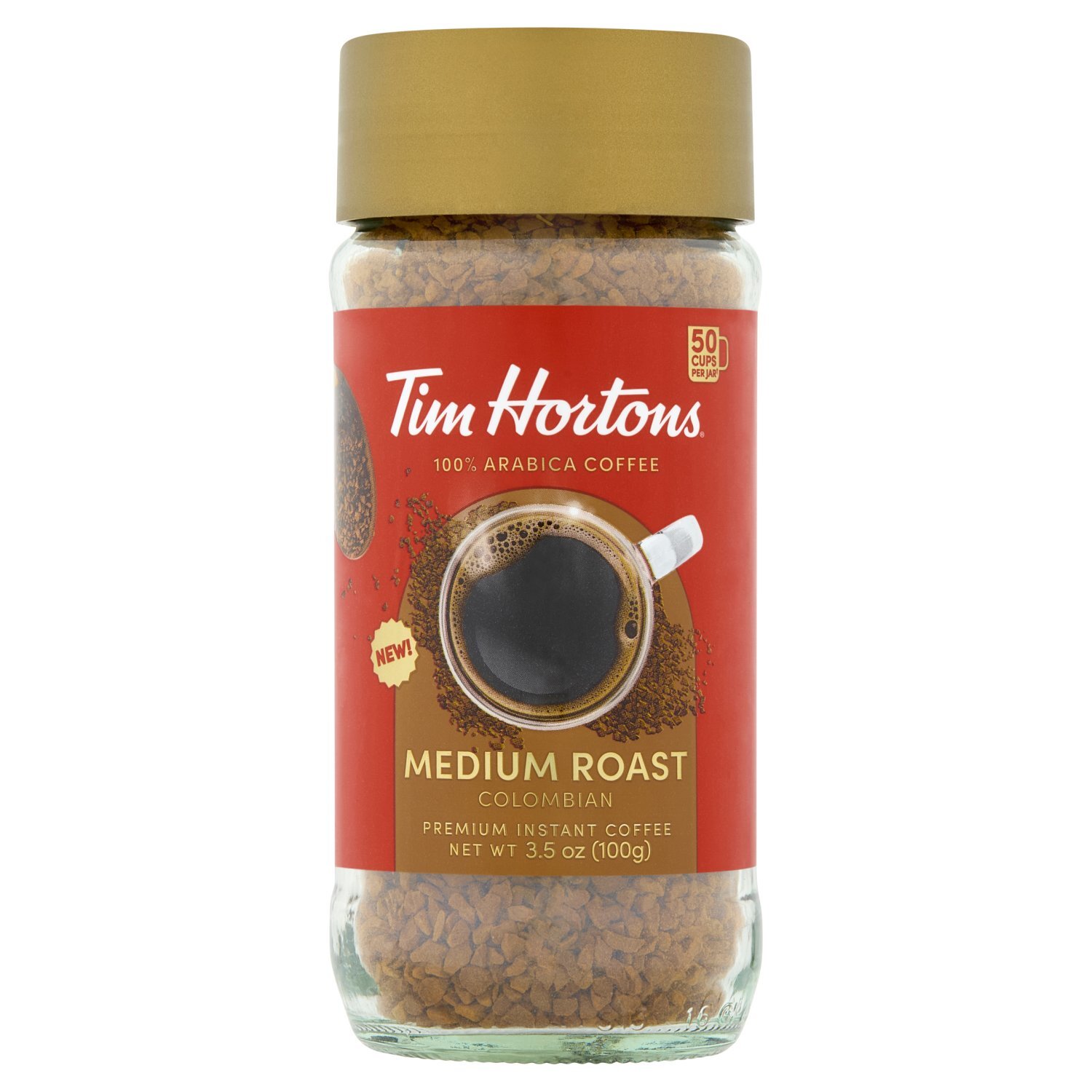 Tim Hortons Medium Roast Colombian Premium Instant 100% Arabica Coffee, 3.5 oz Image 1 of 6
