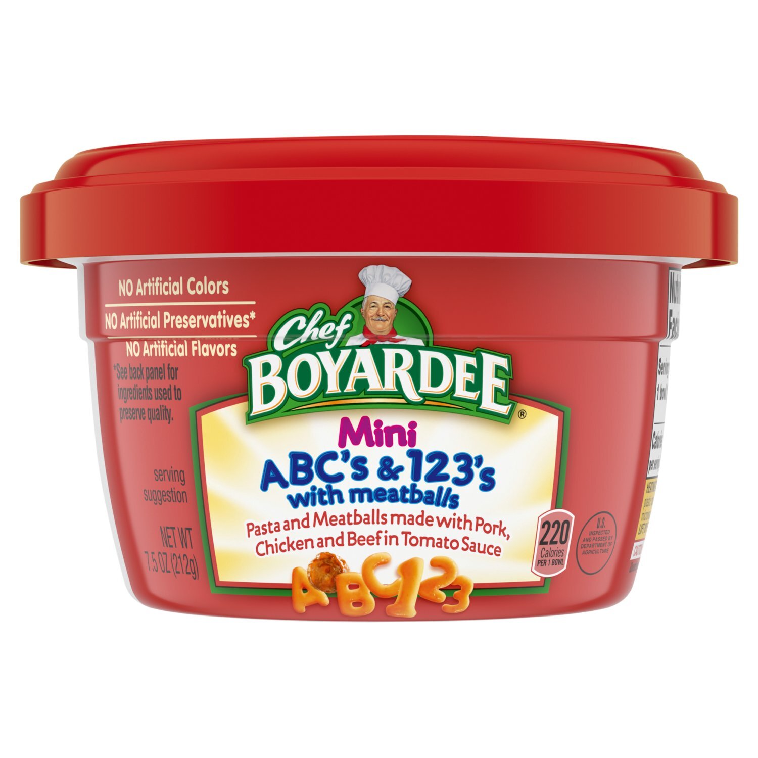 Erdnase Bee Red Acorn Back エイコーンバック赤 Chef Boyardee Mini ABC's & 123's with Meatballs, 7.5 oz - The