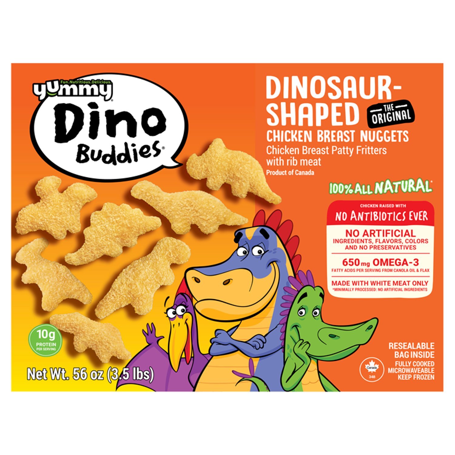 Yummy Dino Buddies The Original Dinosaur-Shaped Chicken Breast