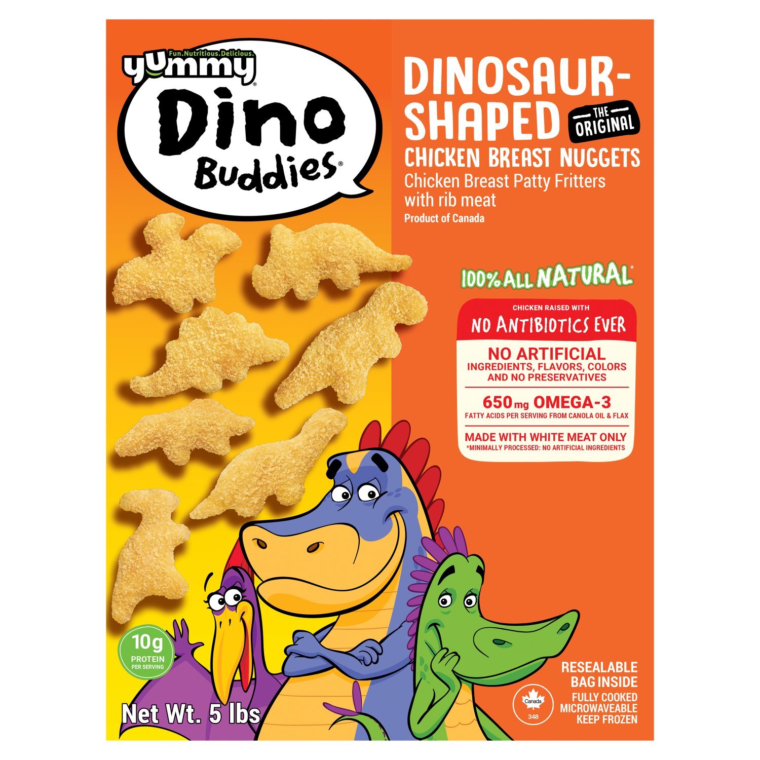 Yummy Dino Buddies The Original Dinosaur-Shaped Chicken Breast