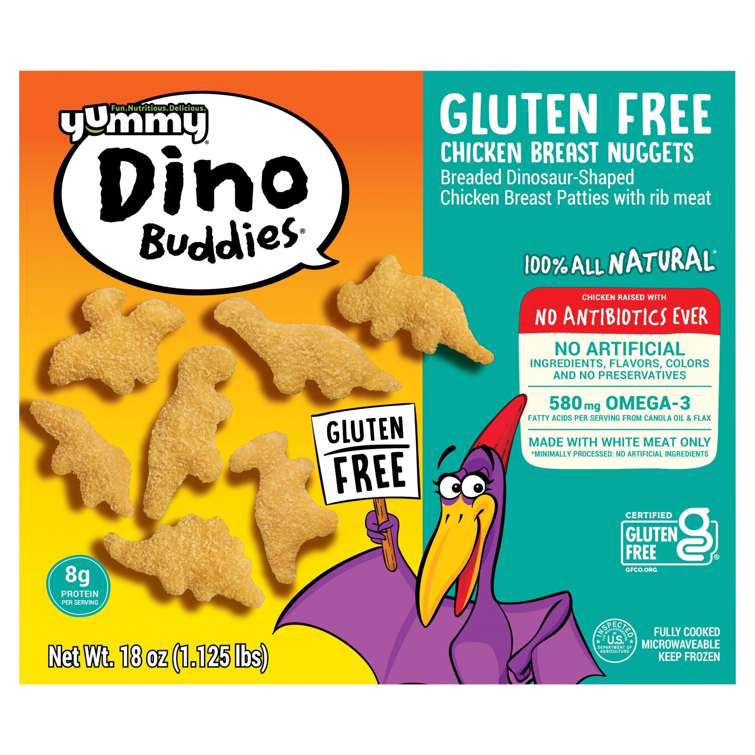 Yummy Dino Buddies Gluten Free Chicken Breast Nuggets, 18 oz Image 1 of 5