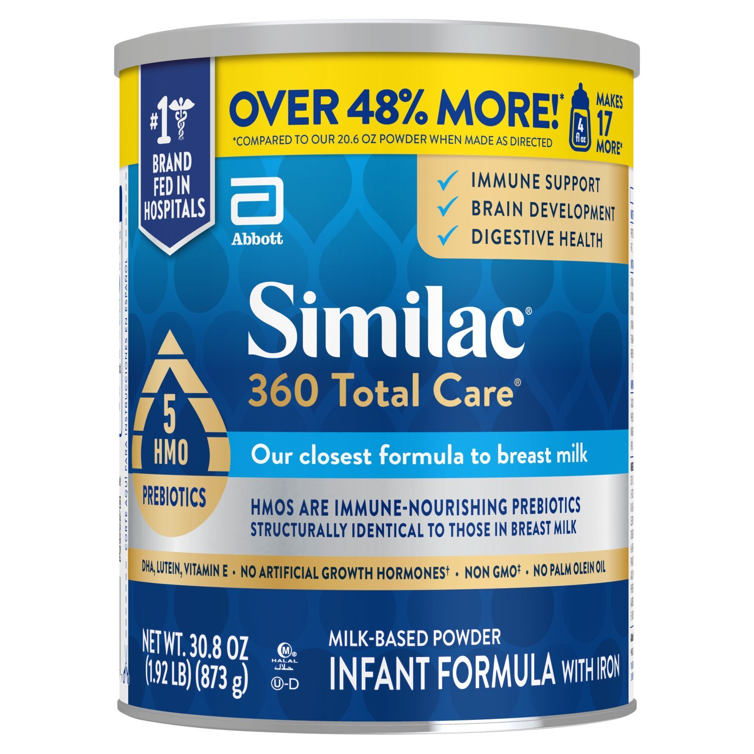 Similac 360 Total Care Milk-Based Powder Infant Formula with Iron, 30.8 oz Image 1 of 6