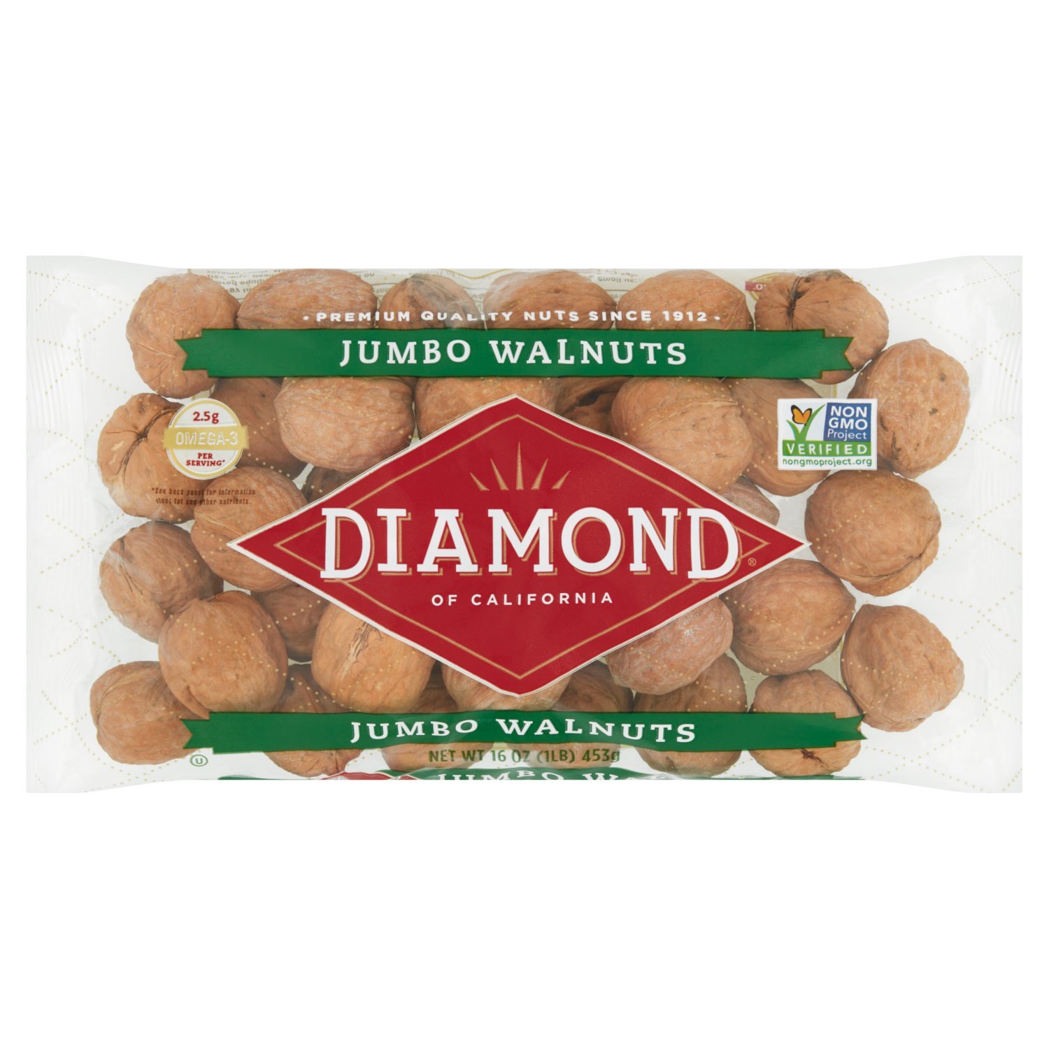 Diamond of California Jumbo Walnuts, 16 oz Image 1 of 5