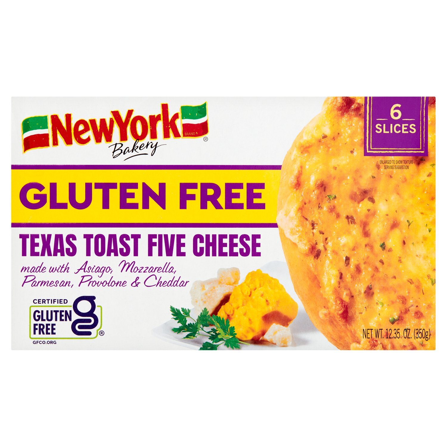 New York Bakery Gluten Free Five Cheese Texas Toast, 6 count, 12.35 oz Image 1 of 6