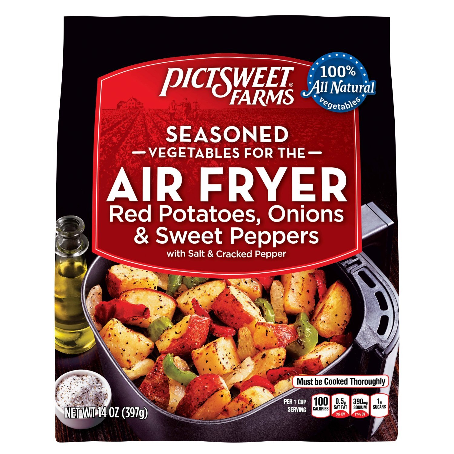 Pictsweet Farms Seasoned Vegetables for the Air Fryer Red Potatoes, Onions & Sweet Peppers, 14 oz Image 1 of 8