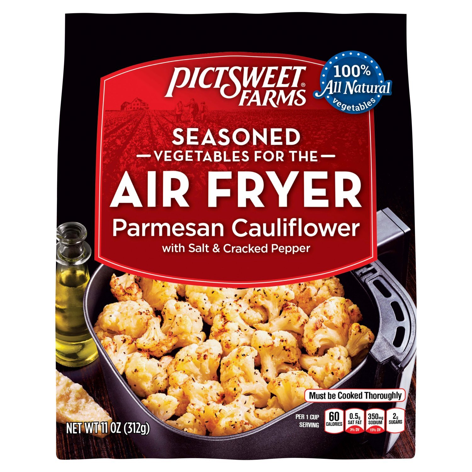 Pictsweet Farms Seasoned Vegetables for the Air Fryer Parmesan Cauliflower, 11 oz Image 1 of 8