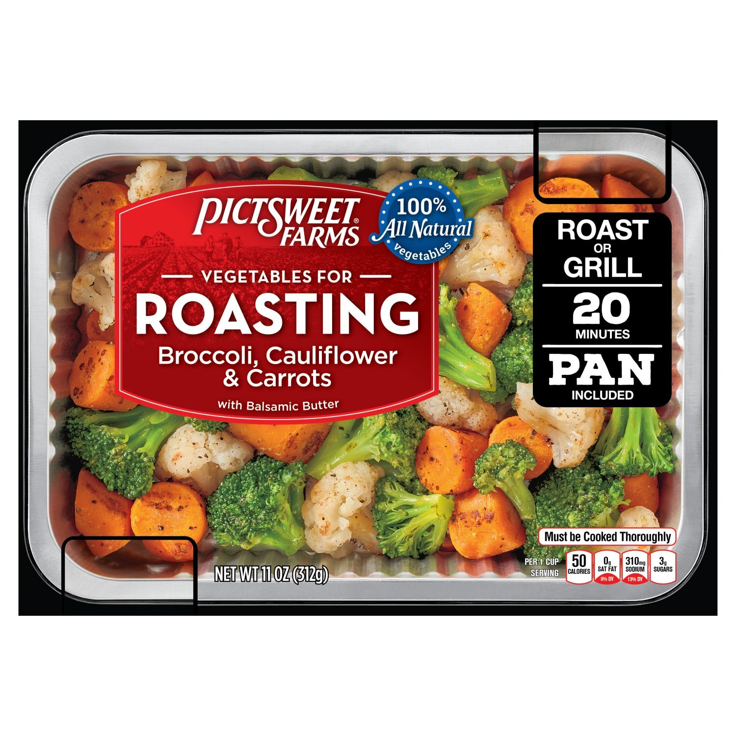 Pictsweet Farms Vegetables for Roasting Broccoli, Cauliflower & Carrots, 11 oz Image 1 of 8