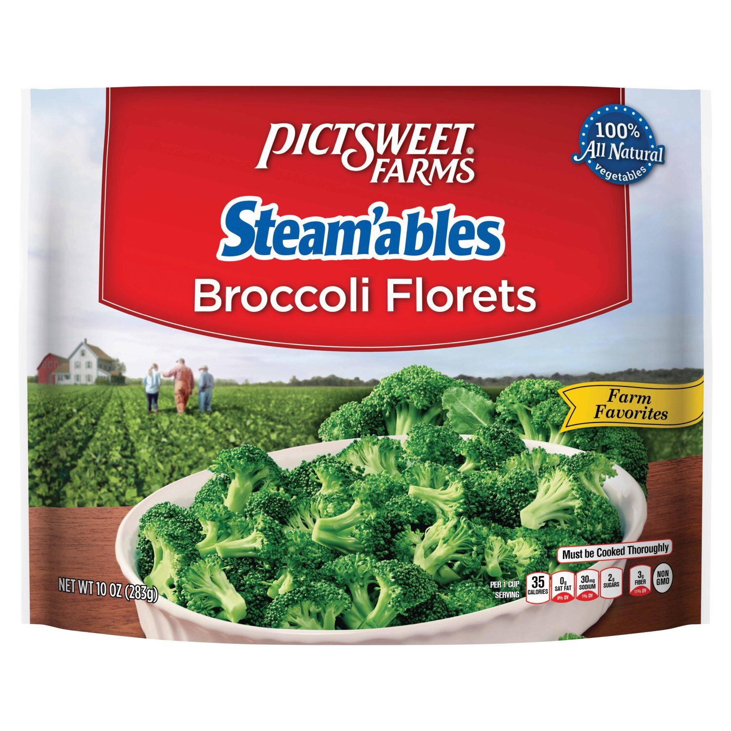 Pictsweet Farms Steam'ables Broccoli Florets, 10 oz Image 1 of 6