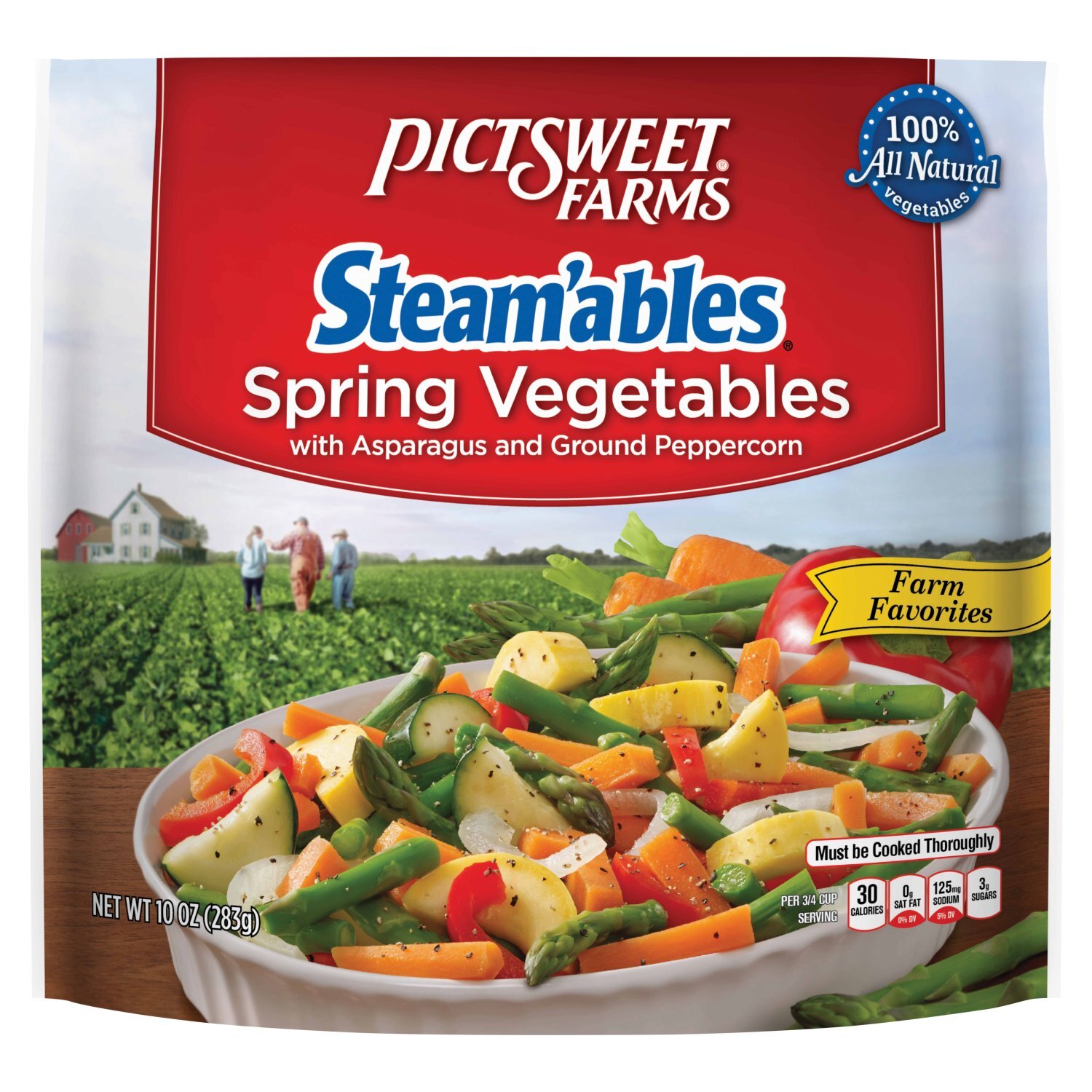 Pictsweet Farms Steam'ables Spring Vegetables with Asparagus and Ground Peppercorn, 10 oz Image 1 of 6