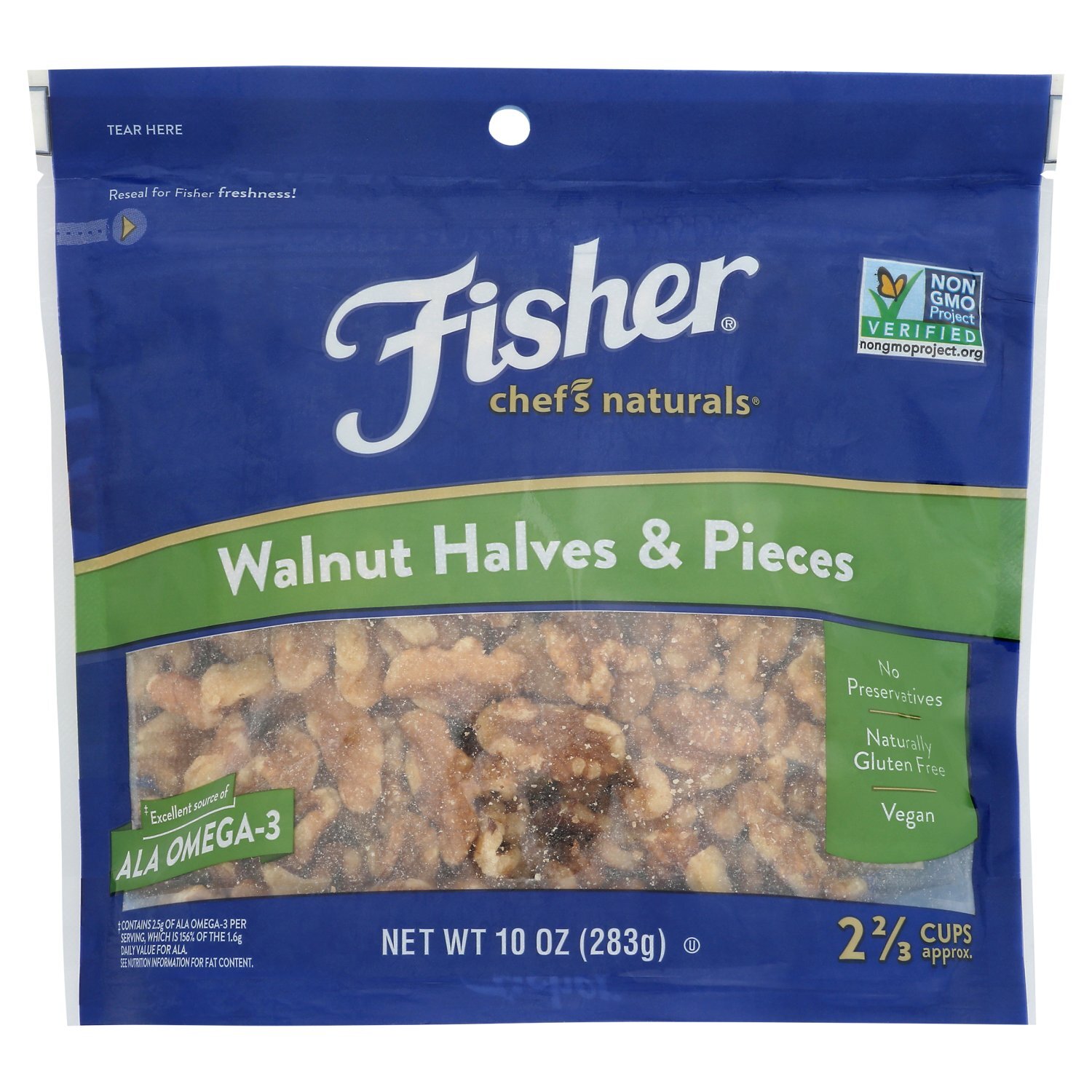 Fisher Chefs Naturals Walnut Halves & Pieces, 10 oz Image 1 of 6