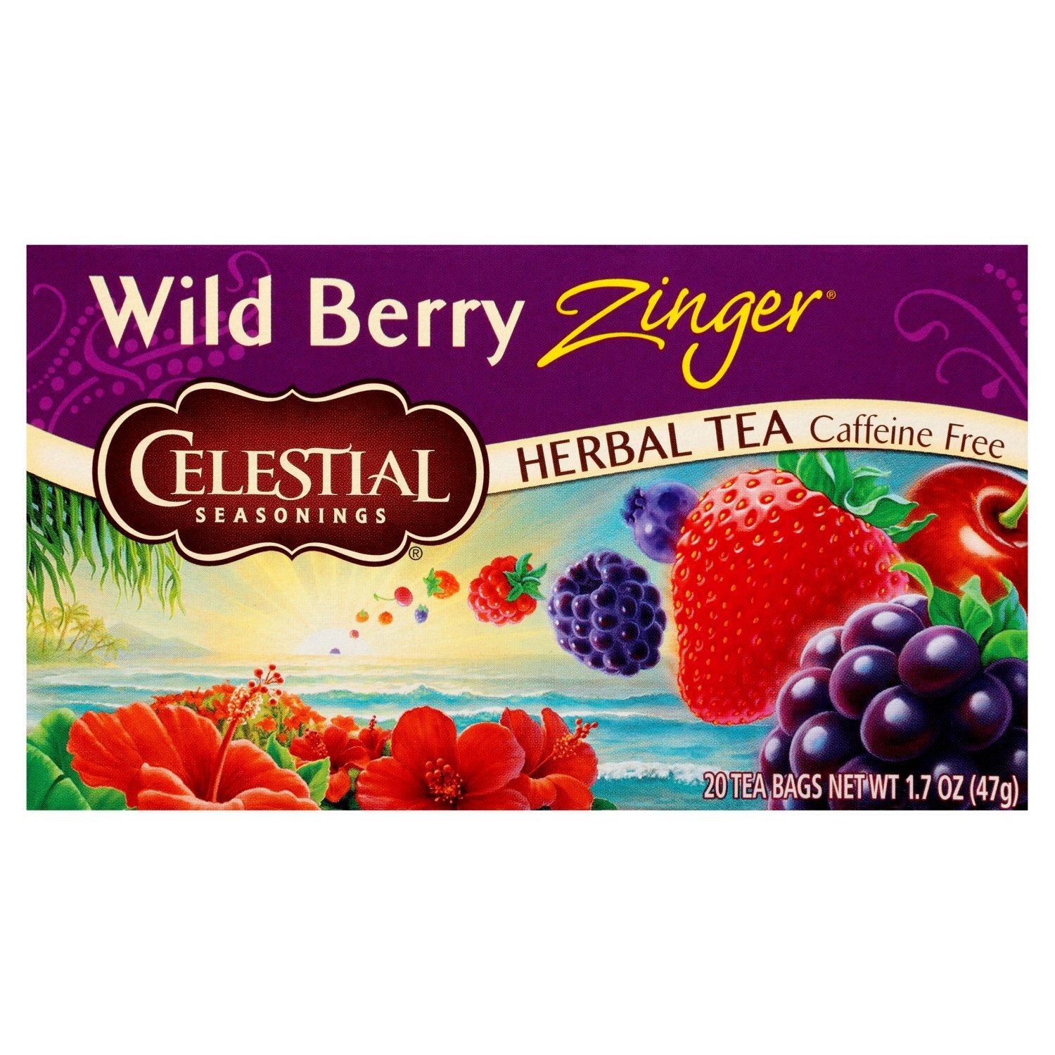 Celestial Seasonings Wild Berry Zinger Herbal Tea Bags, 20 count