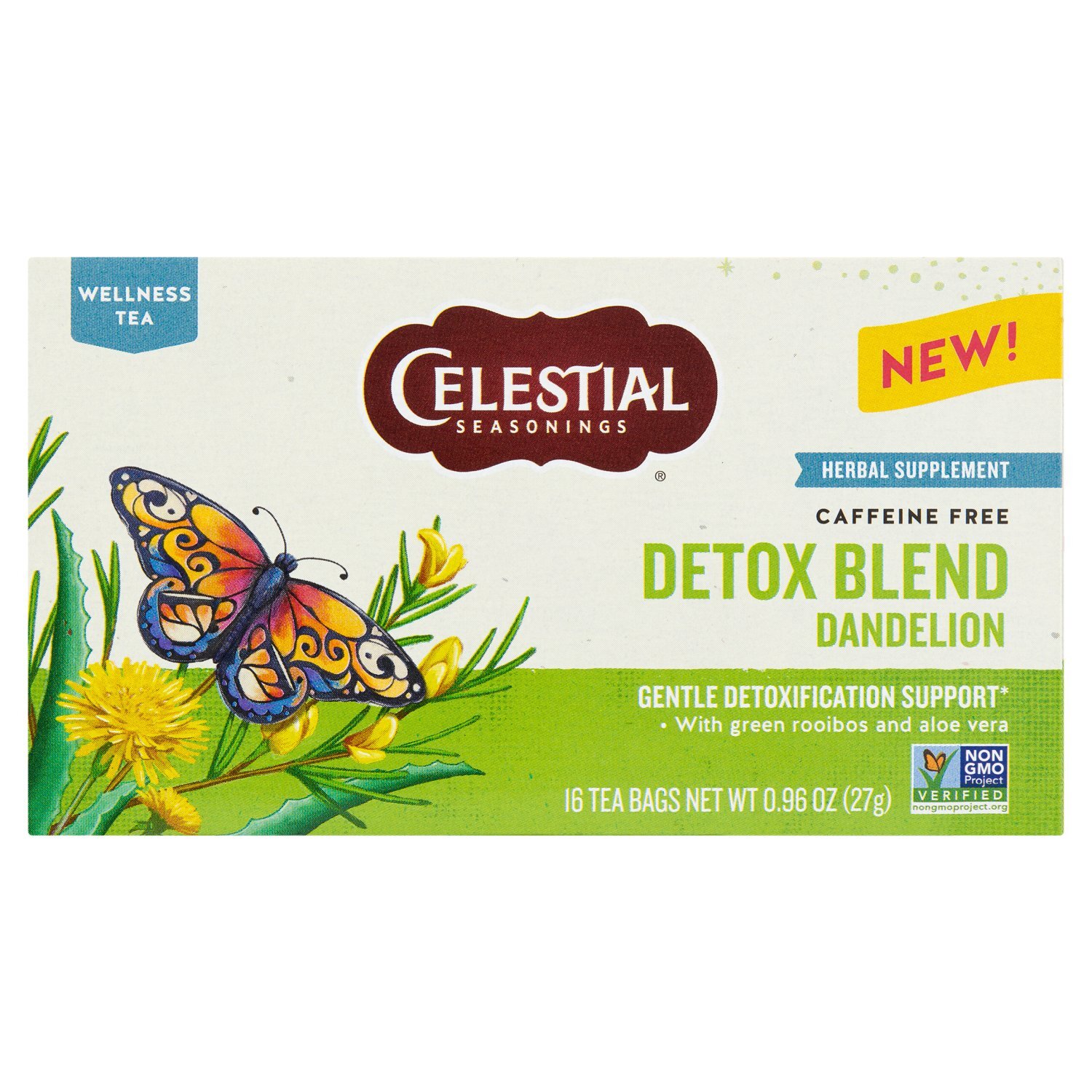 Celestial Seasonings Detox Blend Dandelion Herbal Supplement, 0.96