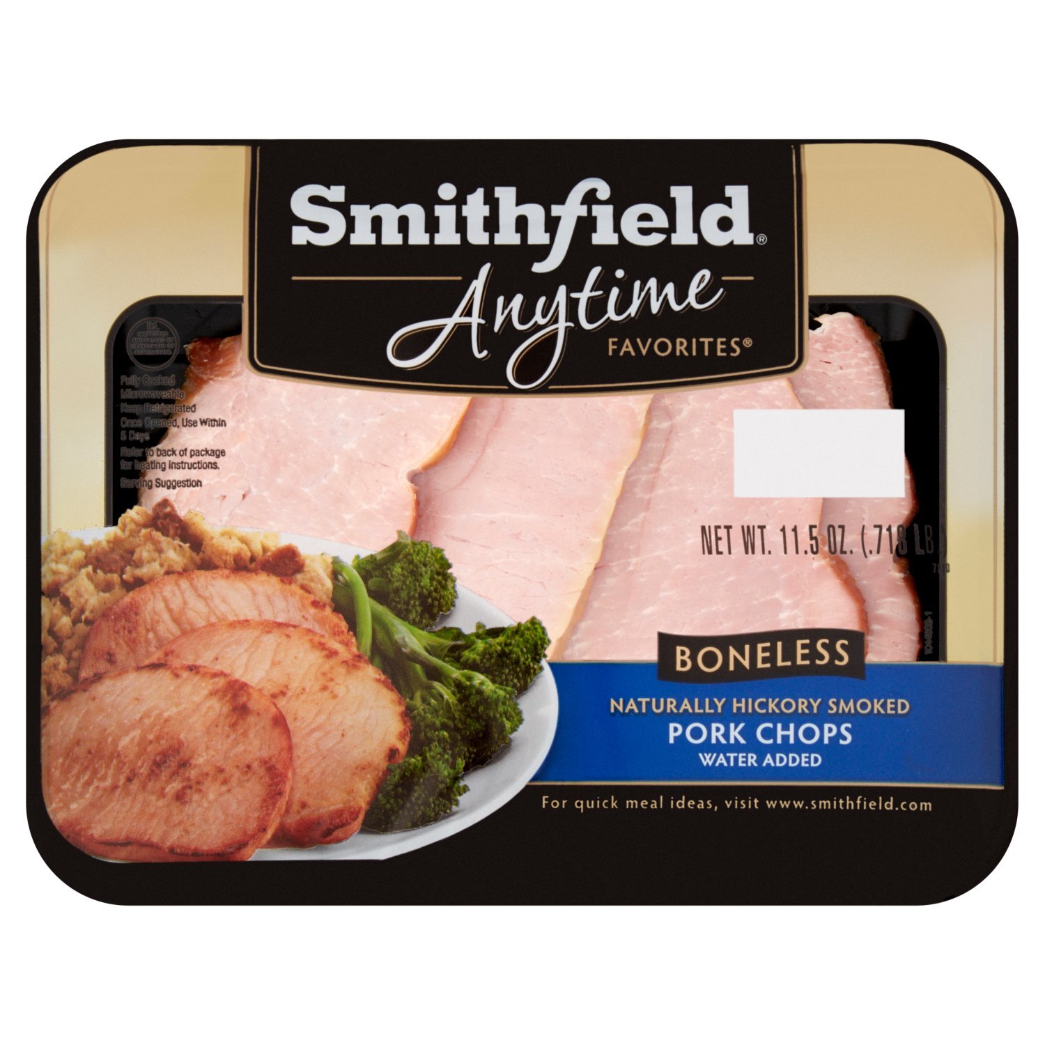 Smithfield Anytime Favorites Boneless Pork Chops, 11.5 oz Image 1 of 5