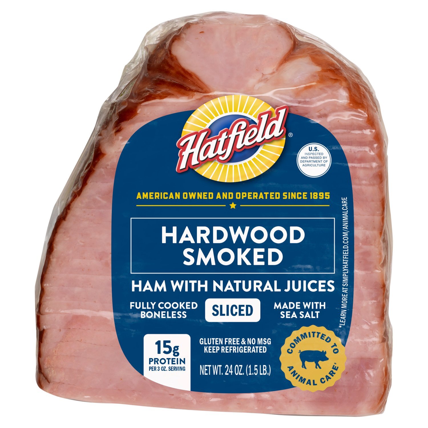 Hatfield Sliced Hardwood Smoked Ham with Natural Juices, 24 oz