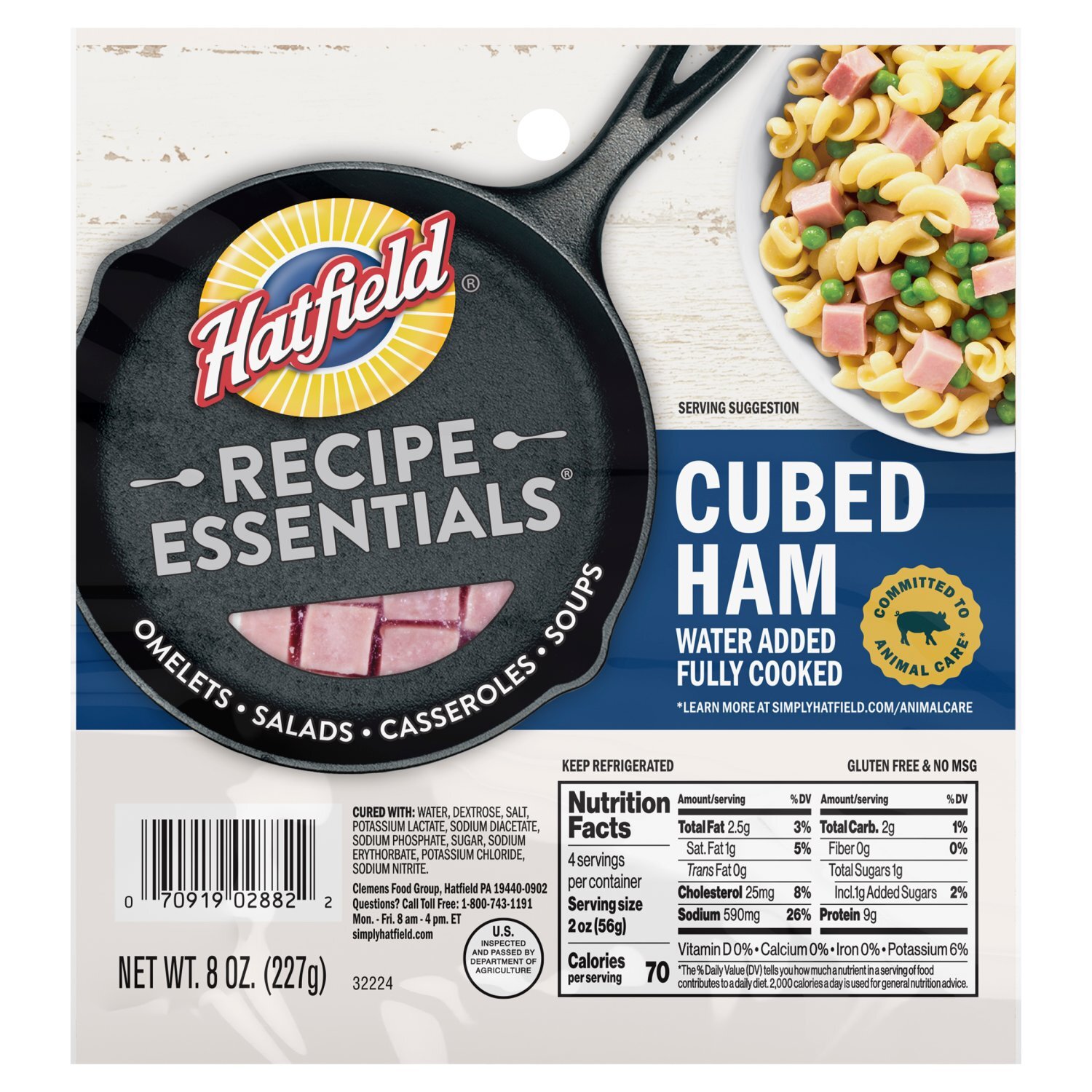 Hatfield Recipe Essentials Cubed Ham, 8 oz Image 1 of 5