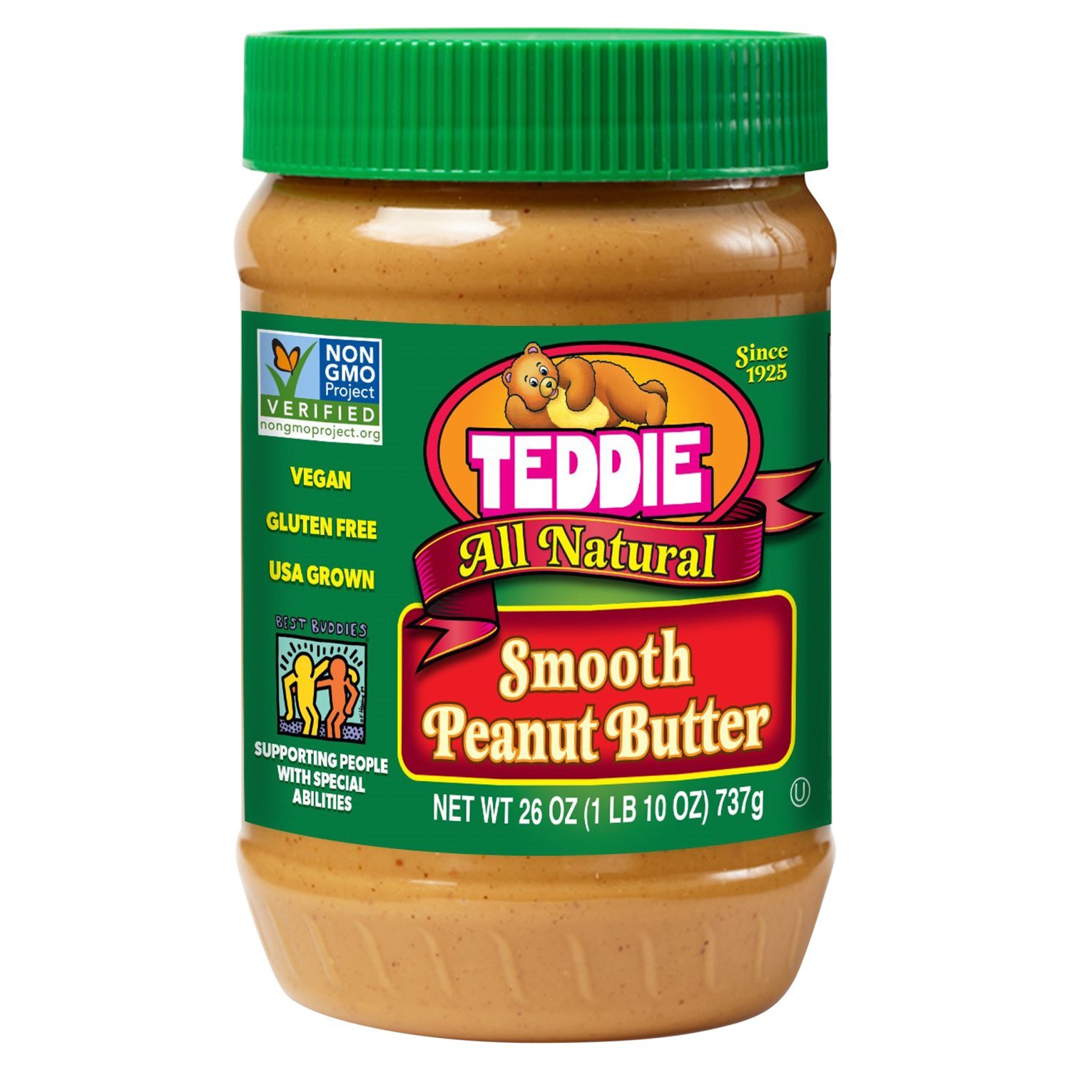 Teddie All Natural Smooth Peanut Butter, 26 oz Image 1 of 6