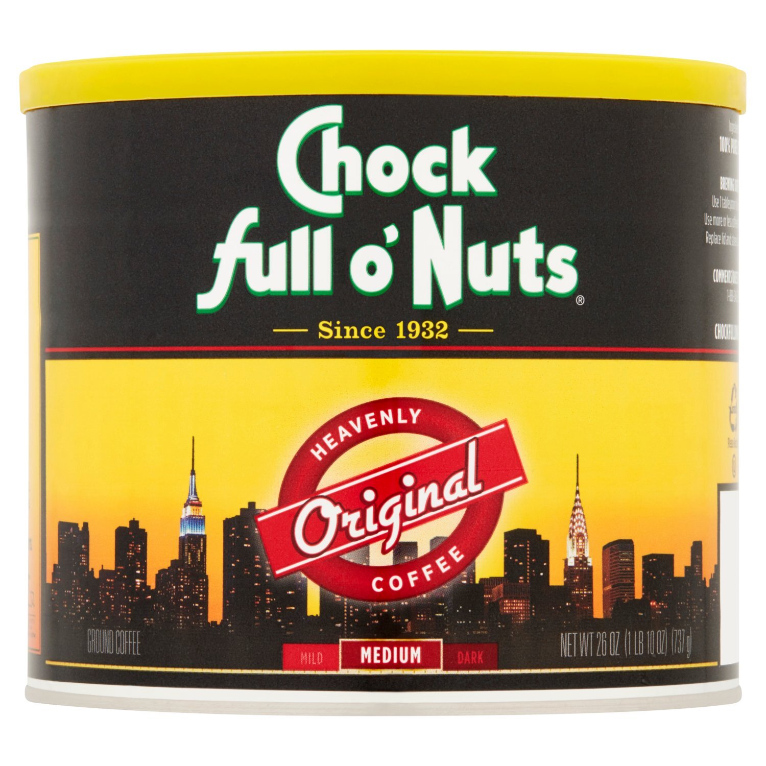 Chock full o'Nuts Medium Original Ground Coffee, 26 oz - Fairway